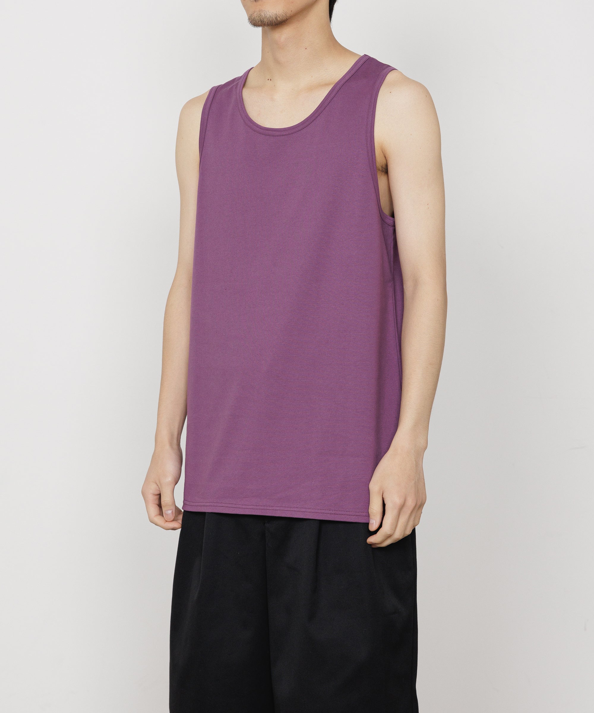 40/2 ORGANIC COTTON KNIT TANK TOP, Purple