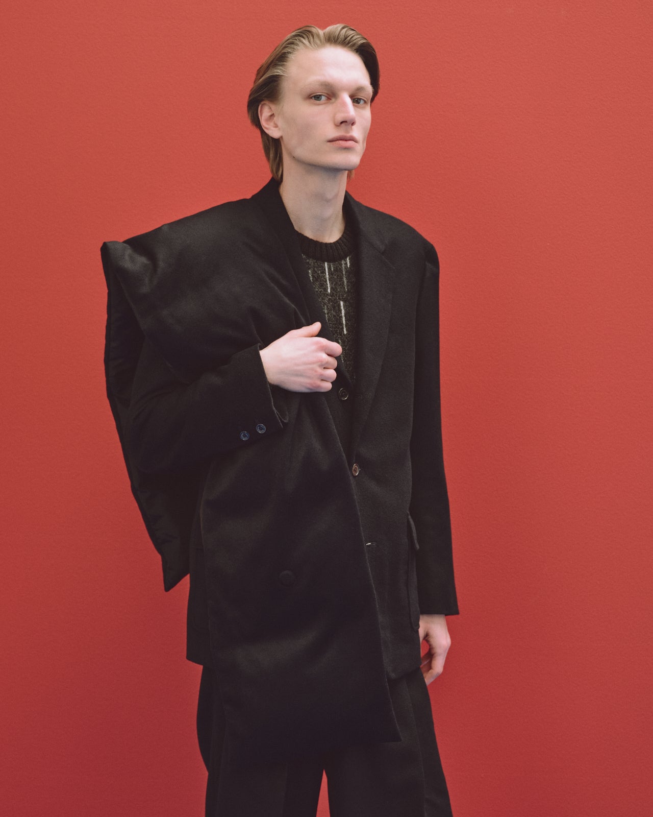 カシミヤフランネル / カシミヤブレザー, D Navy