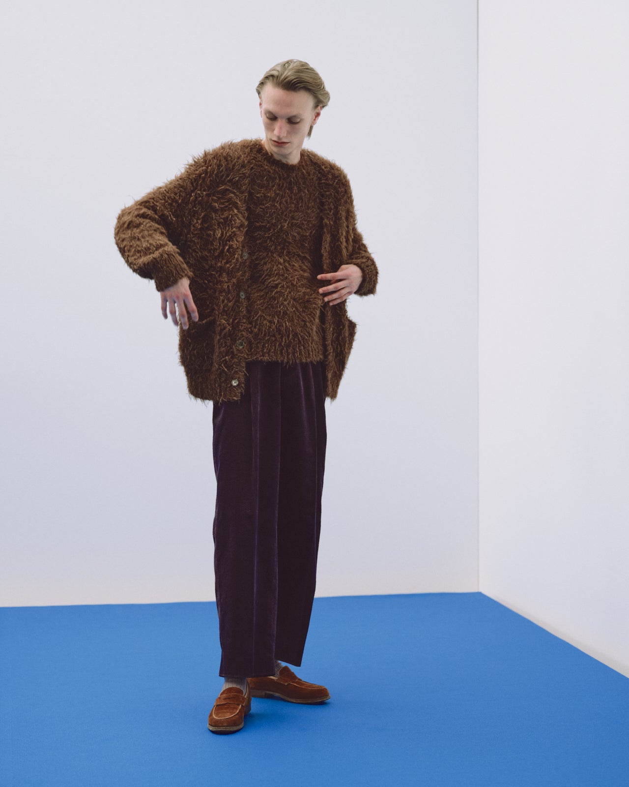 ナチュラルカラーアルパカ / アルパカファーカーディガン, Natural Brown