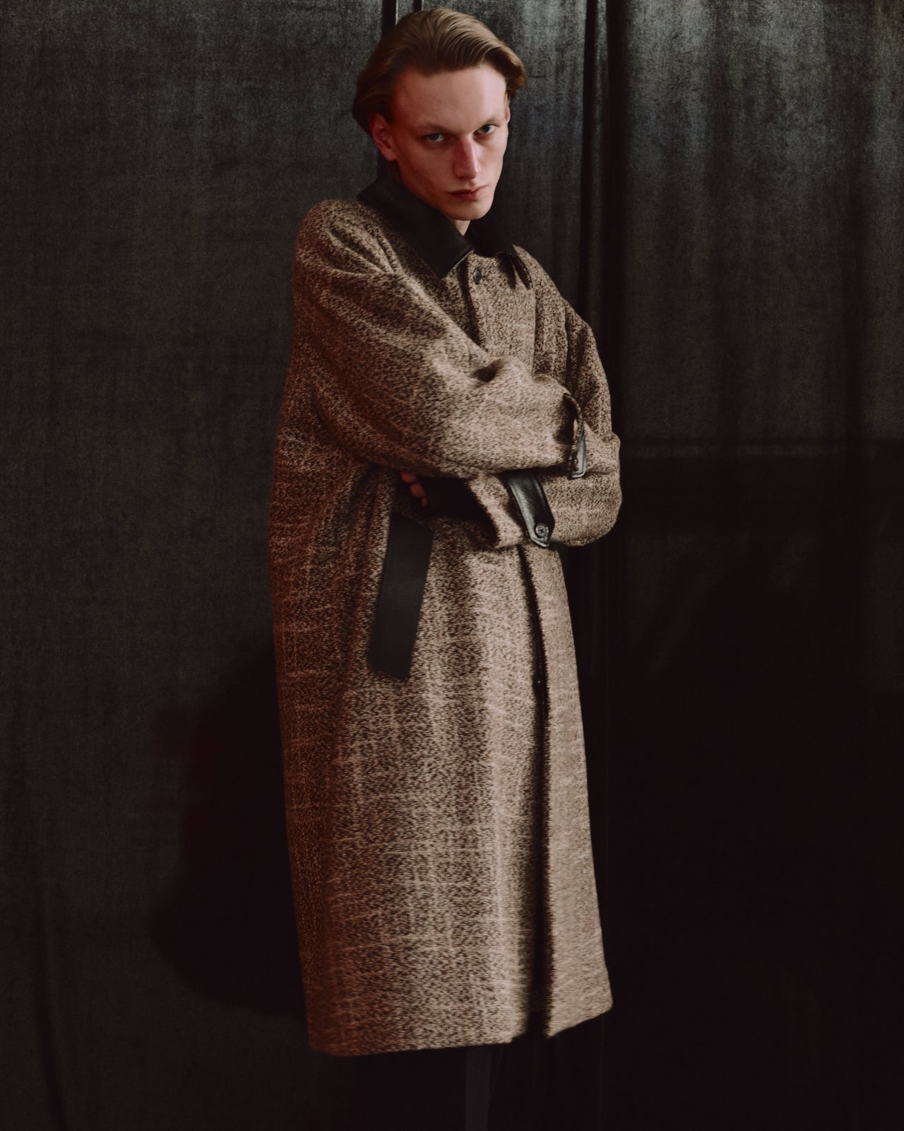 アルパカ スラブ ツィード / ウォークアバウトコートII, Natural Color Mix