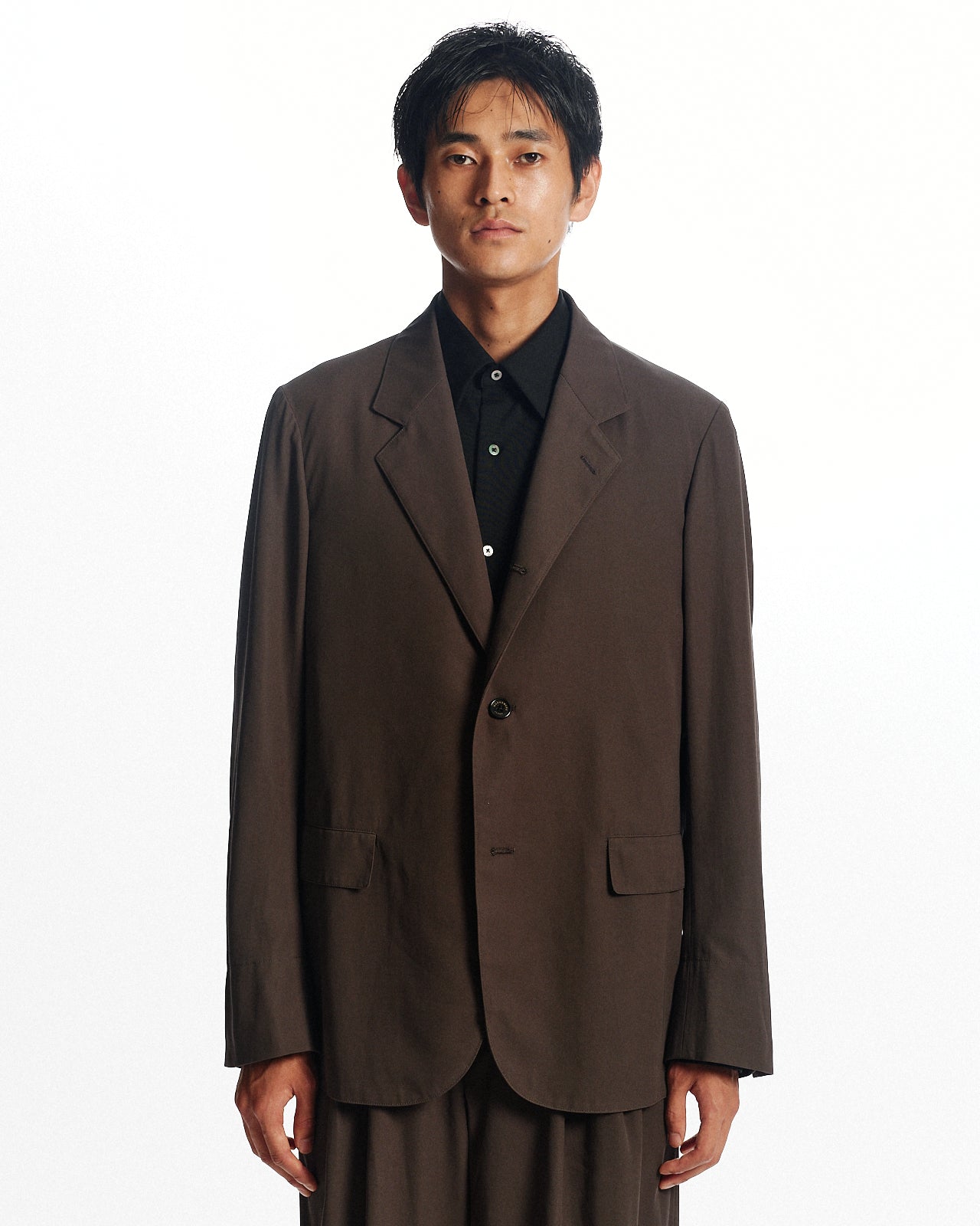 60/2オーガニック強燃ボイル3/2ツイル / サックコート, Charcoal