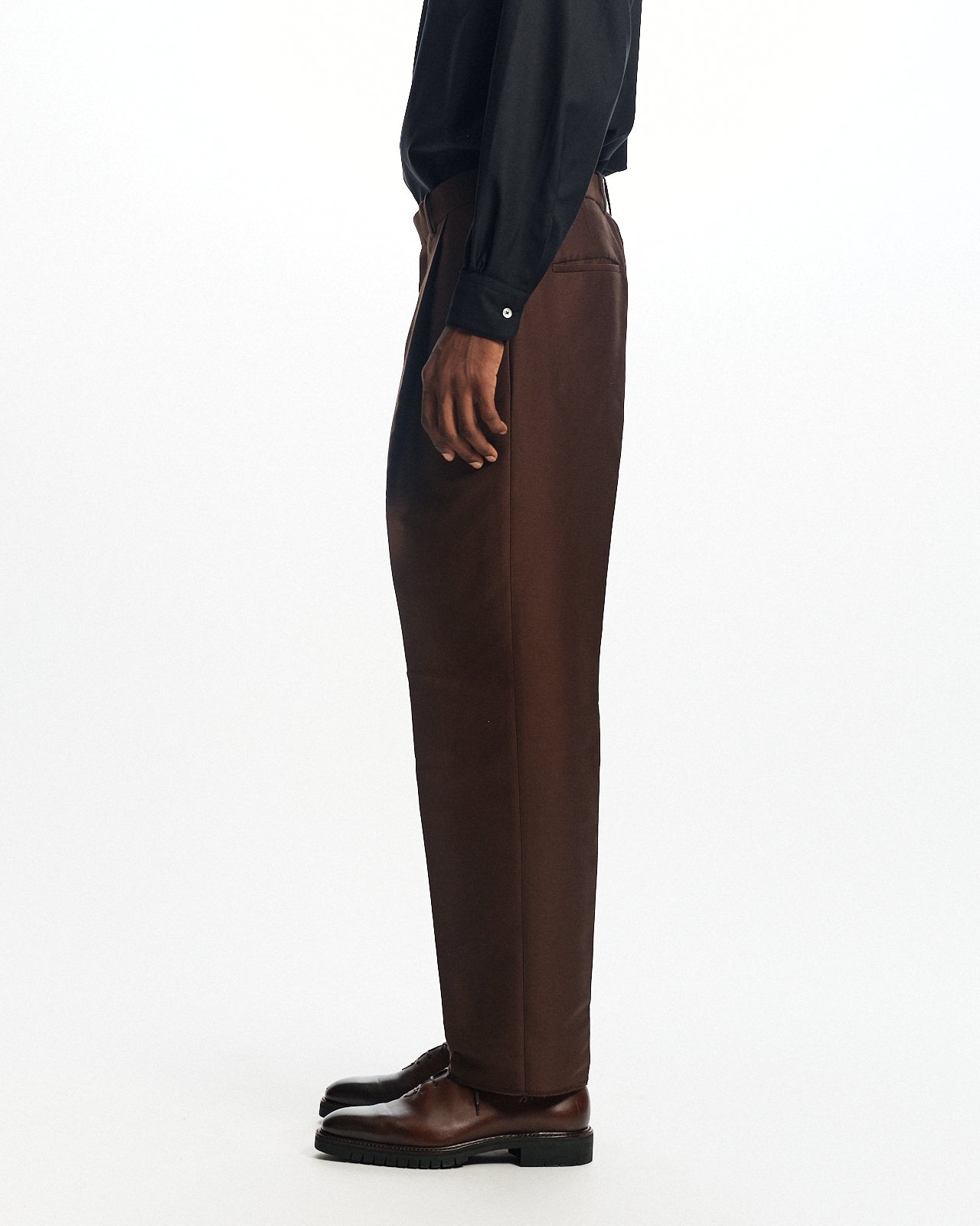 ブラタクシルクxコットンダブルクロス / アントントラウザーズ, Olive Drab