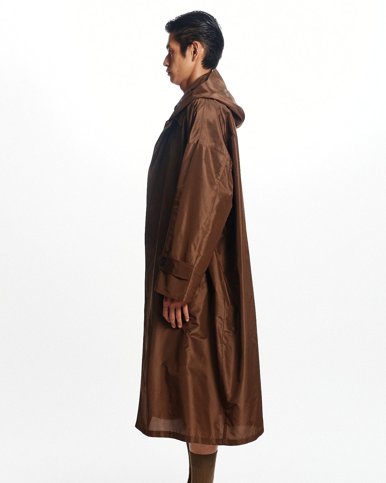 シルクタフタ / フーデットヒュージコート, Burnt Umber