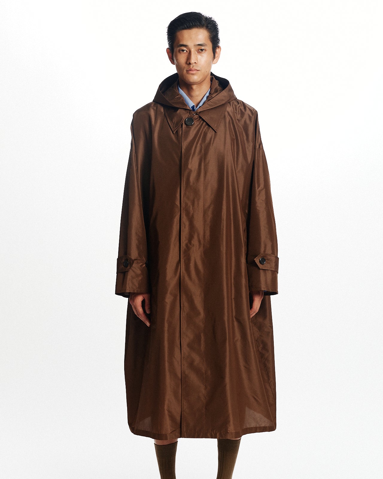 シルクタフタ / フーデットヒュージコート, Burnt Umber