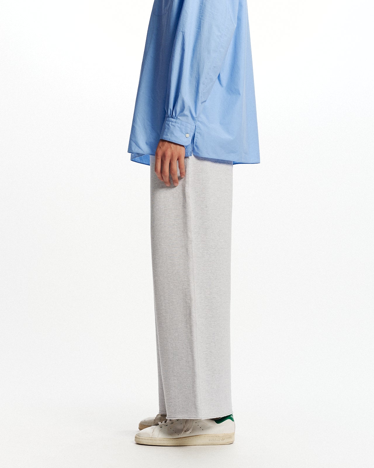 オーガニックコットンヘビー吊裏毛 / ワイドジムパンツ, Ash Gray