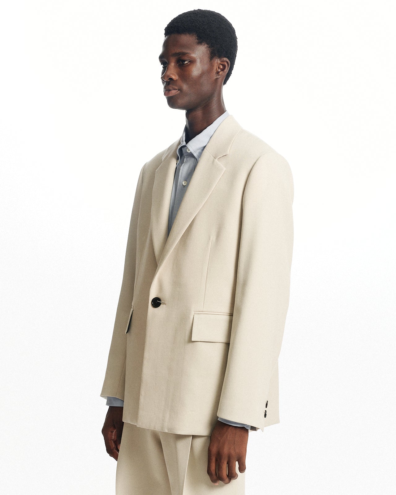 ポルワース3/2ハードツイル / スクエアジャケット, Greige