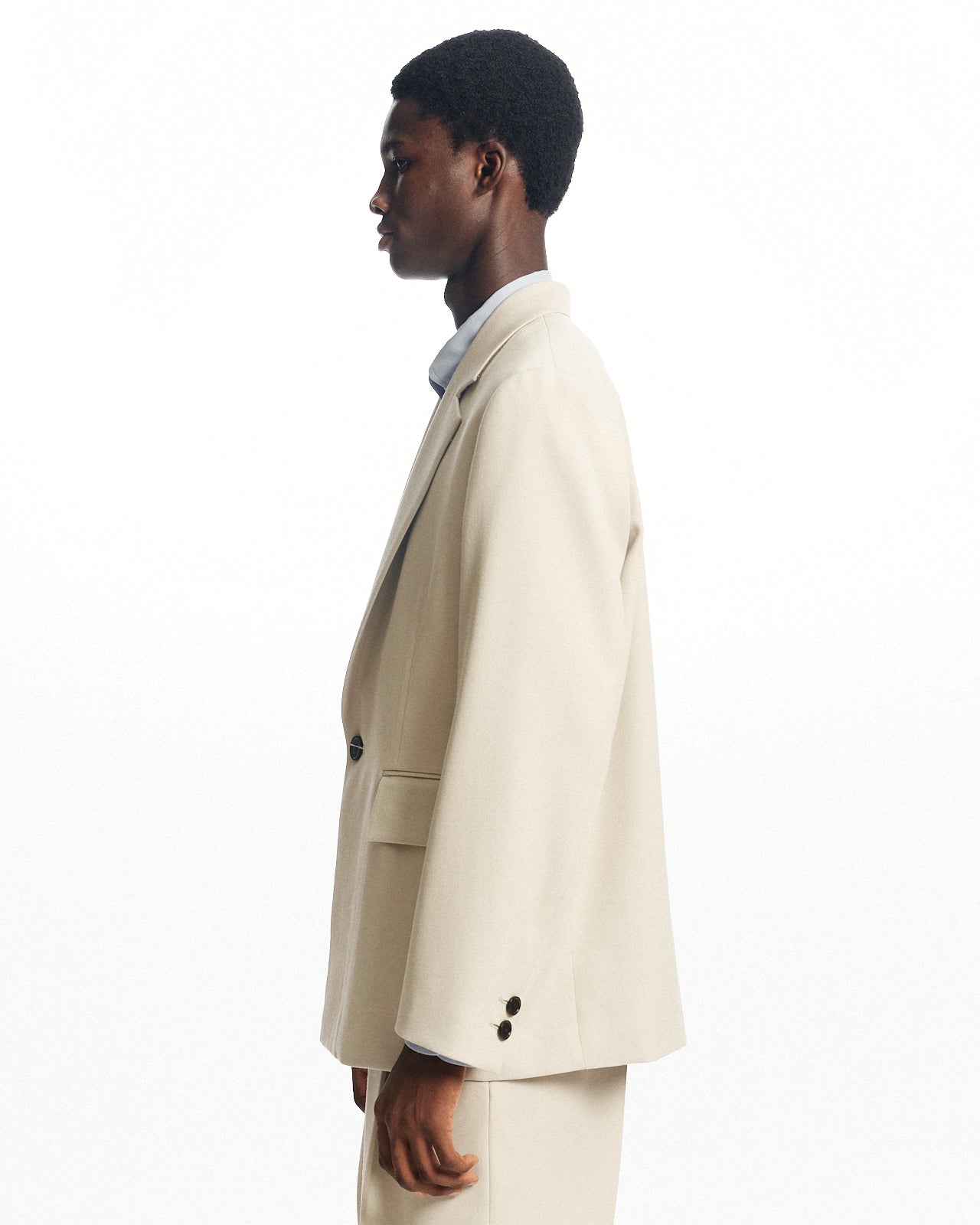 ポルワース3/2ハードツイル / スクエアジャケット, Greige