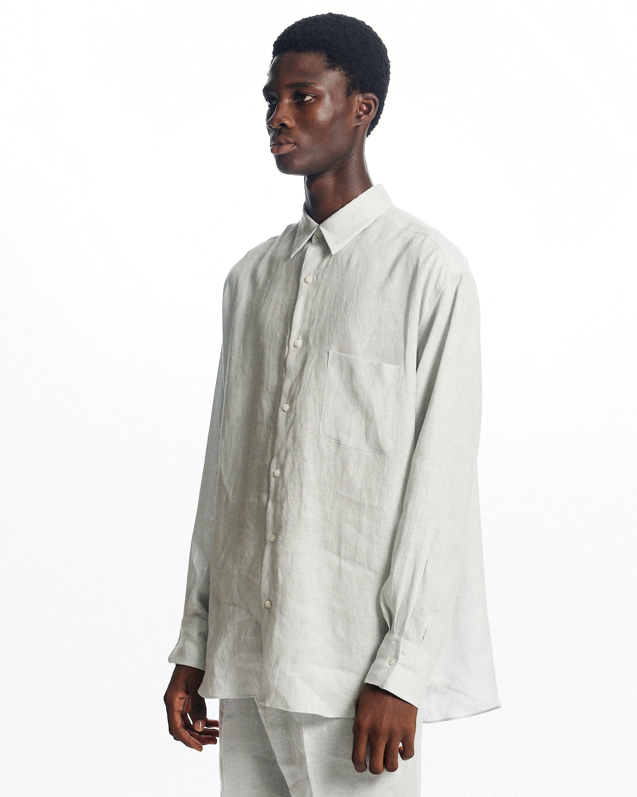ヘンプ細布 / コンフォートフィットシャツ, Ice