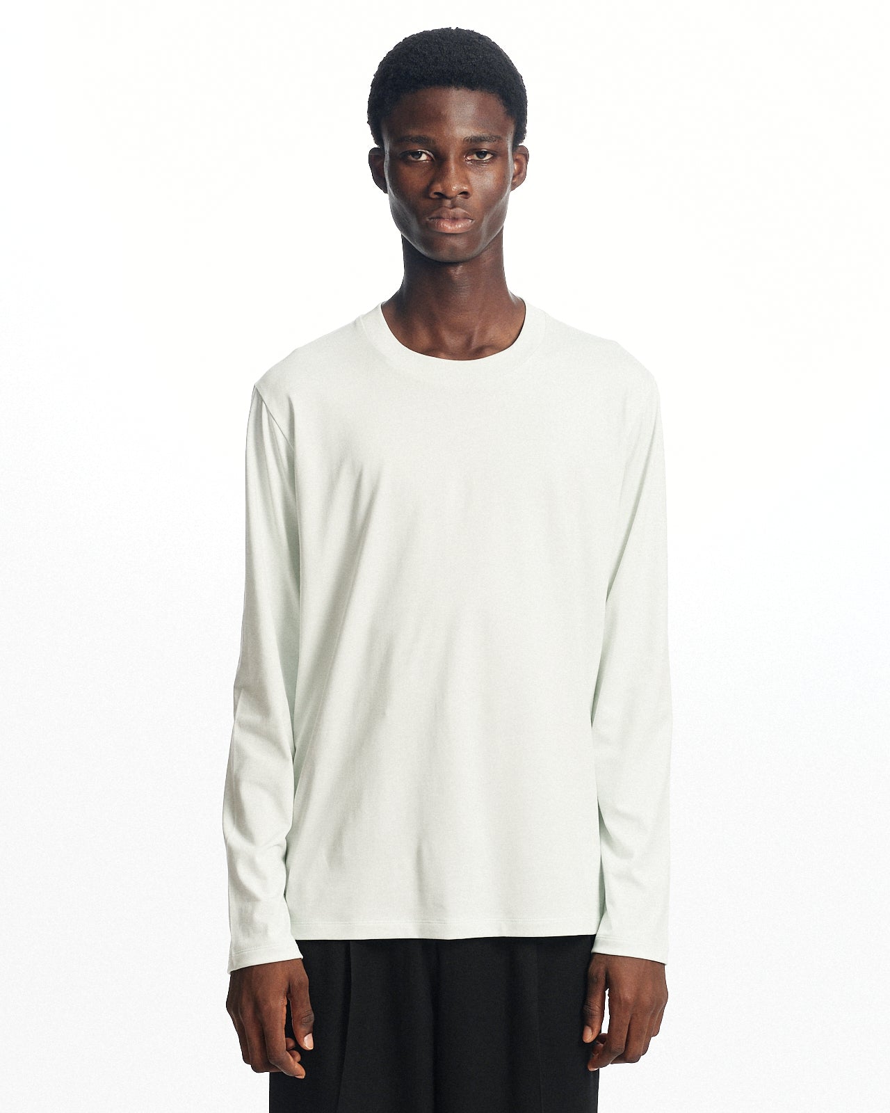 オーガニックGIZA 80/3 天竺 サバイバルクロス® / レギュラーフィットTee L/S, Ice