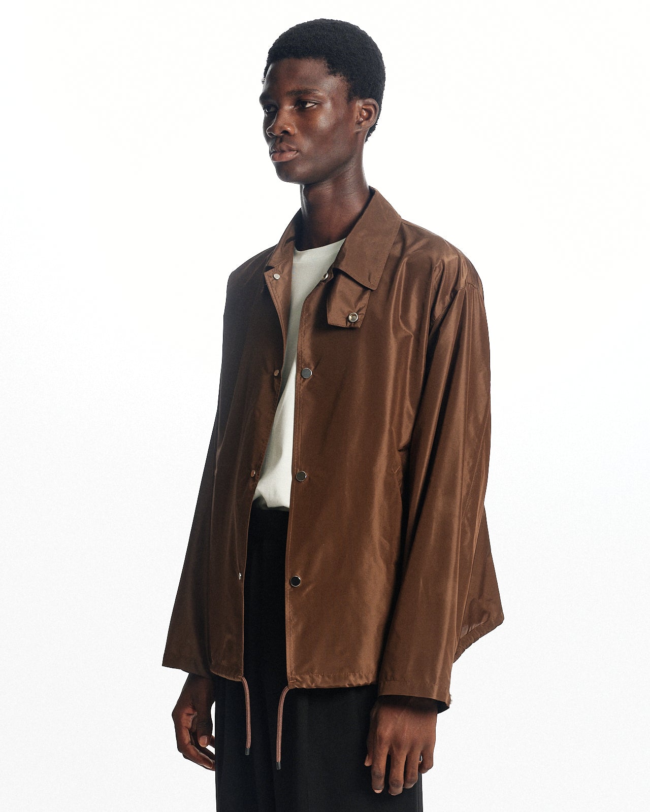 シルクタフタ / コーチジャケット, Burnt Umber