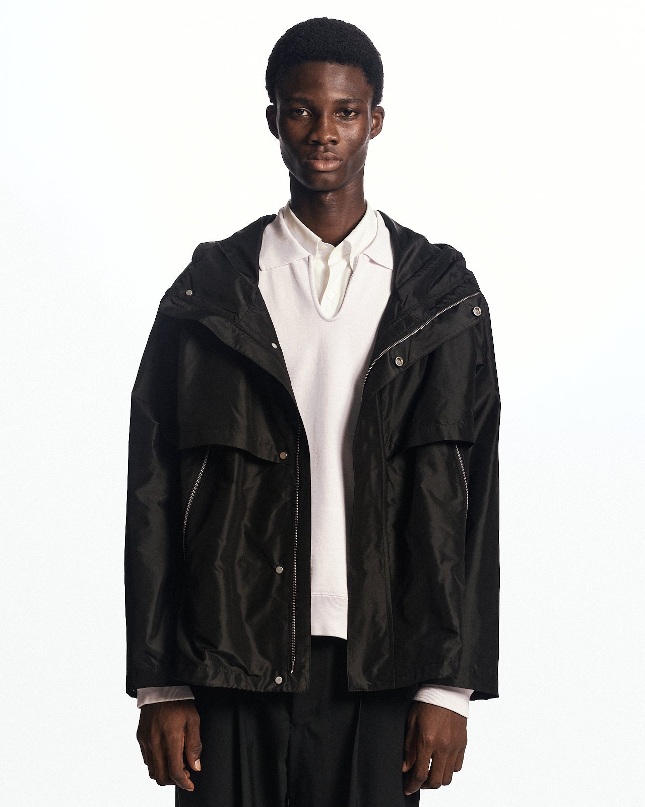 シルクタフタ / トレッキングジャケット, Black