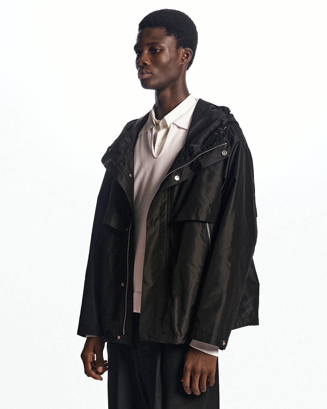 シルクタフタ / トレッキングジャケット, Black