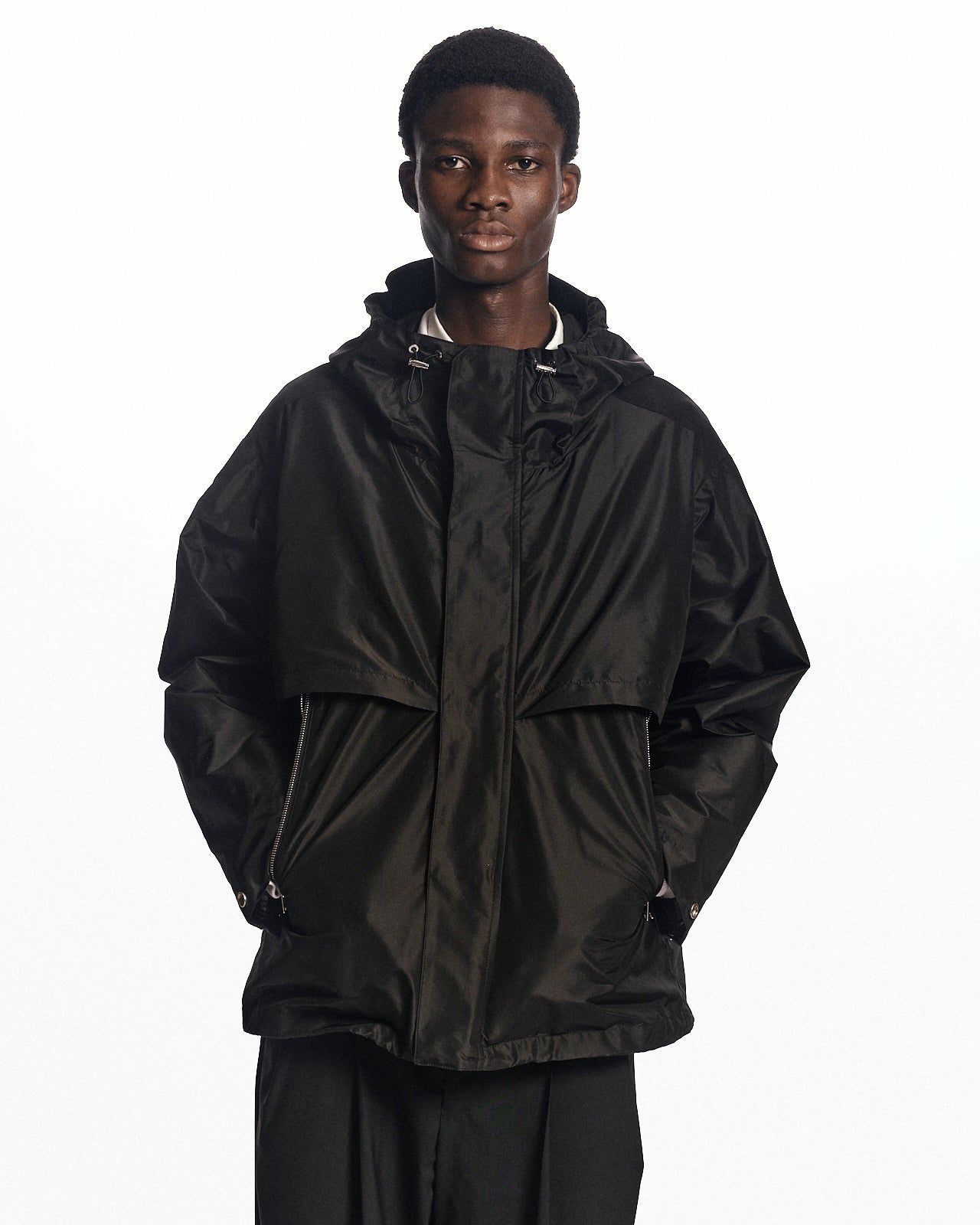 シルクタフタ / トレッキングジャケット, Black