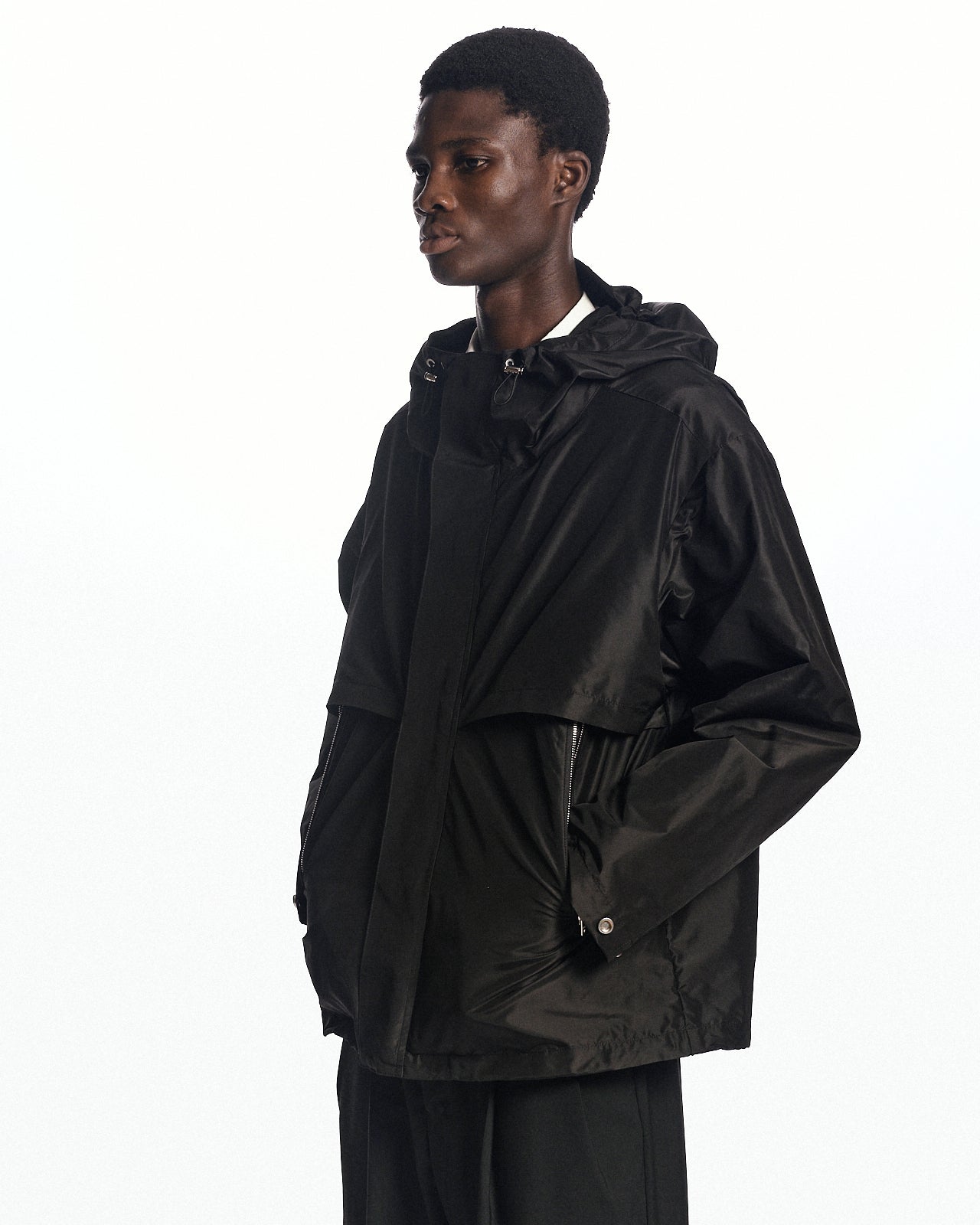 シルクタフタ / トレッキングジャケット, Black