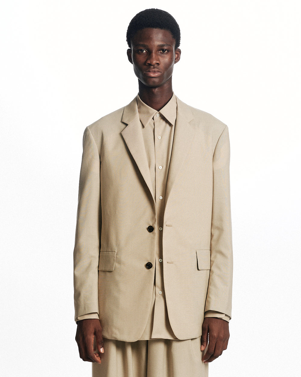 オーガニックウール2/80トロピカル / スポーツコート, Beige