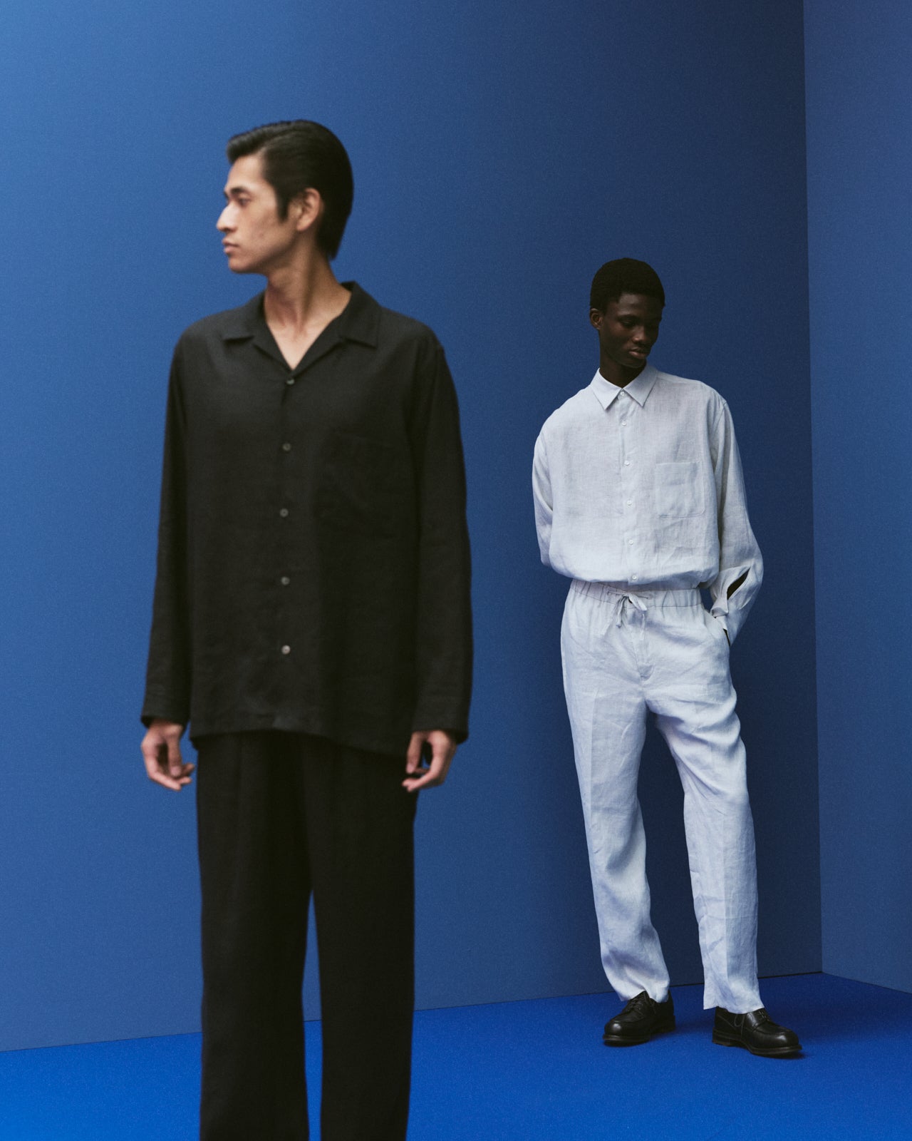 ヘンプ細布 / フラットテーパードイージートラウザーズ, Ice