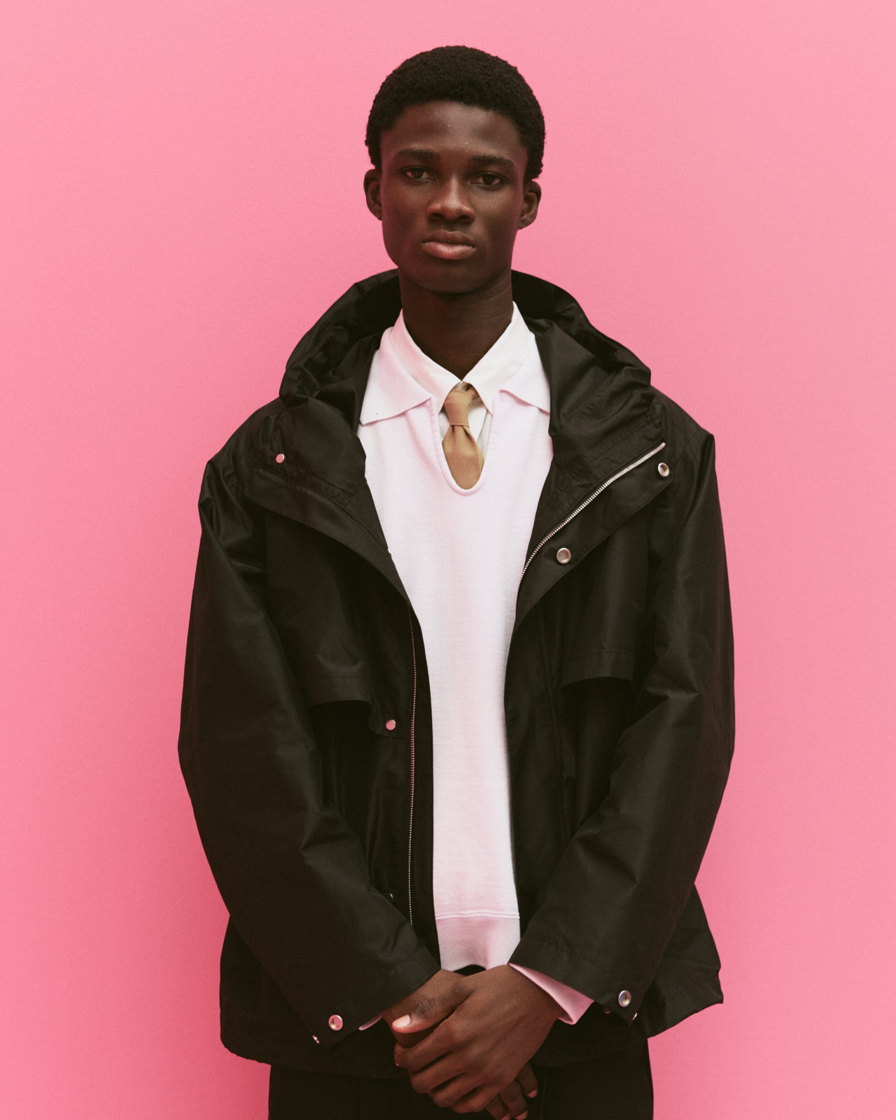 シルクタフタ / トレッキングジャケット, Black