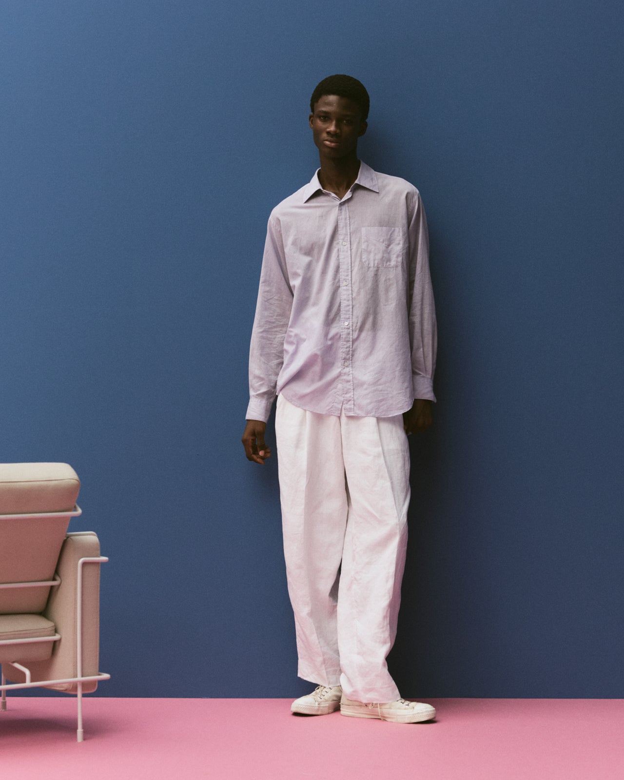 オーガニックGIZA90/1ローン / レギュラーフィットドレスシャツ, Lavender