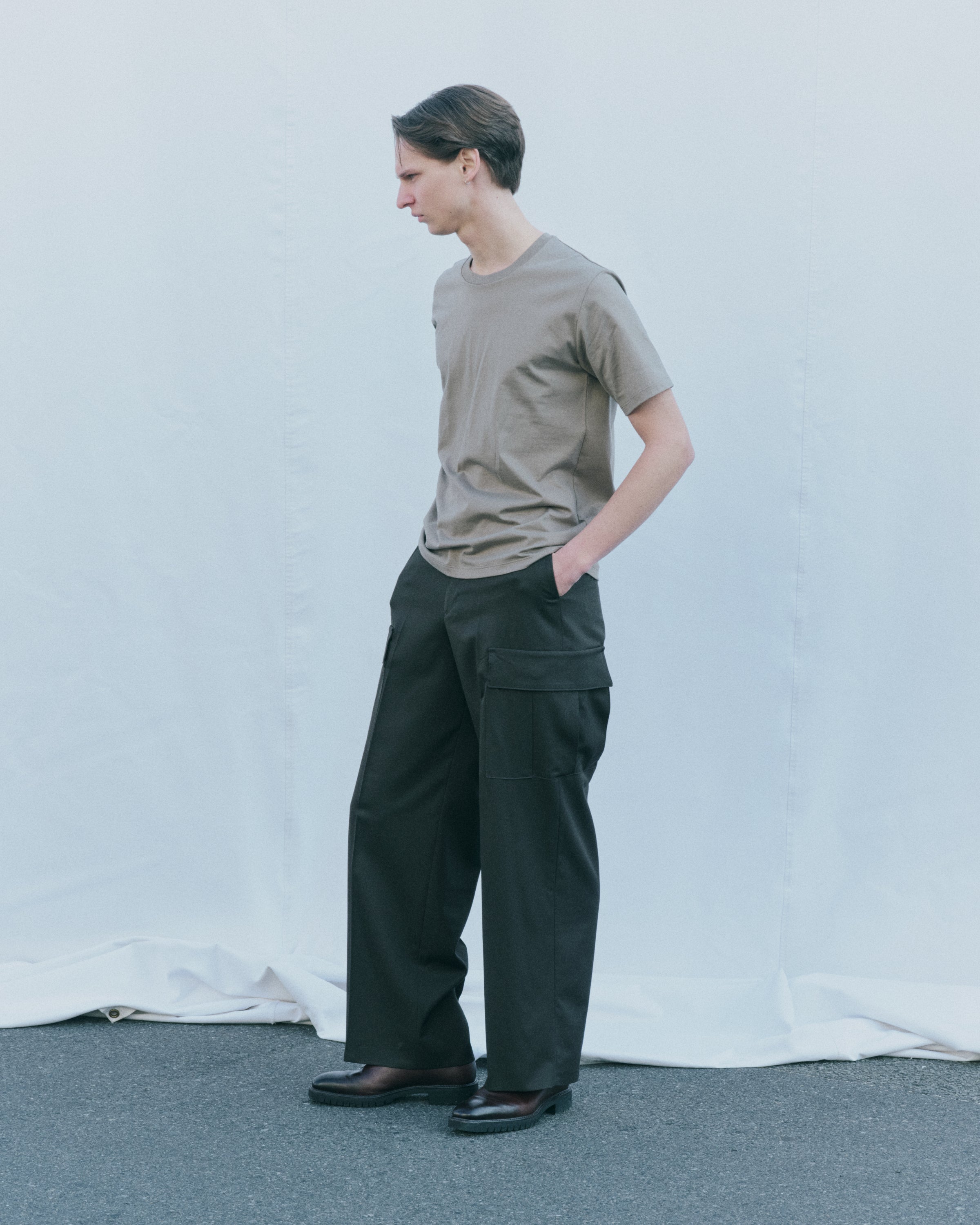 オーガニックGIZA 60/3天竺 サバイバルクロス® / レギュラーフィットTee, Covert Gray