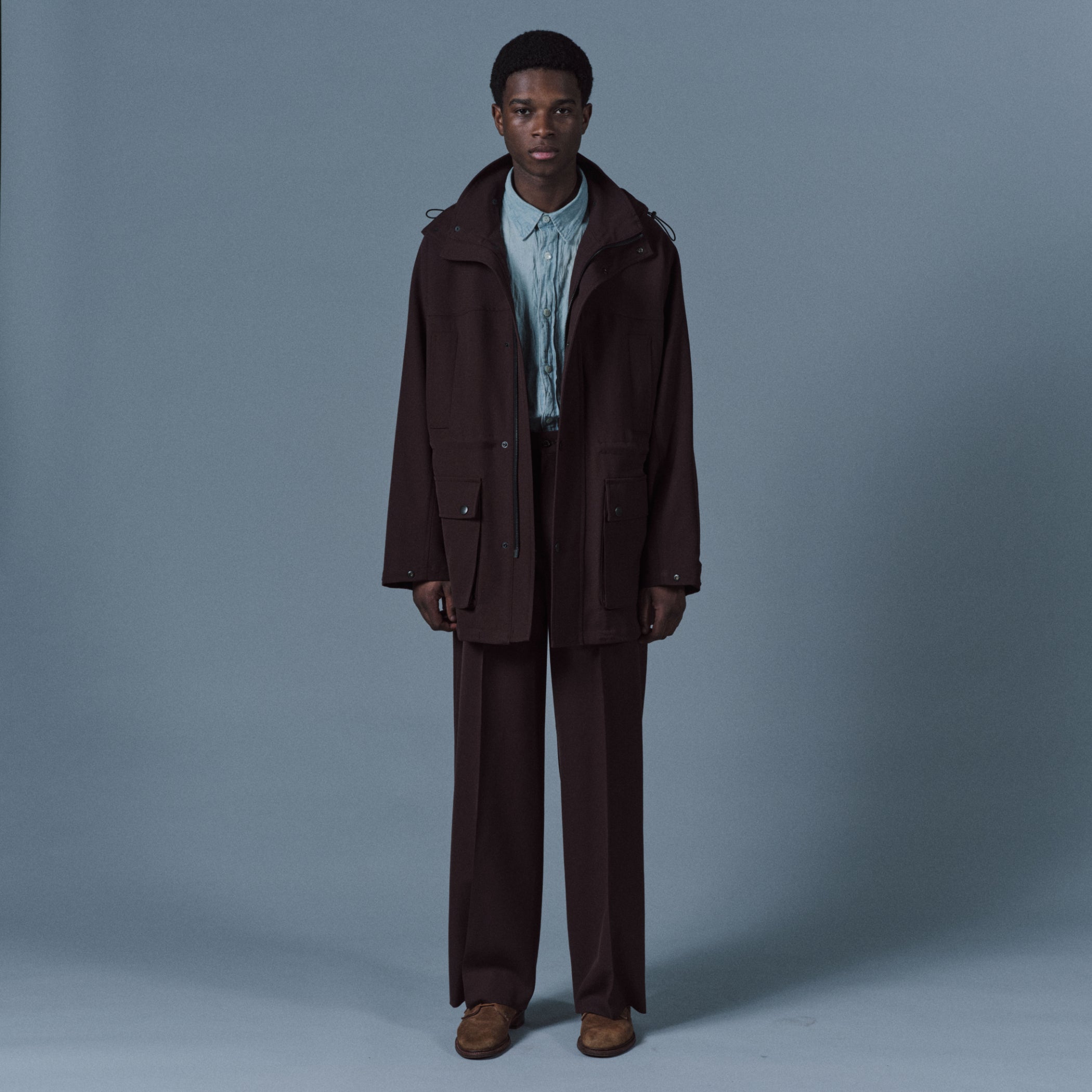 3/60 オーガニックウールサバイバルクロス® / マウンテンパーカ, Dark Brown