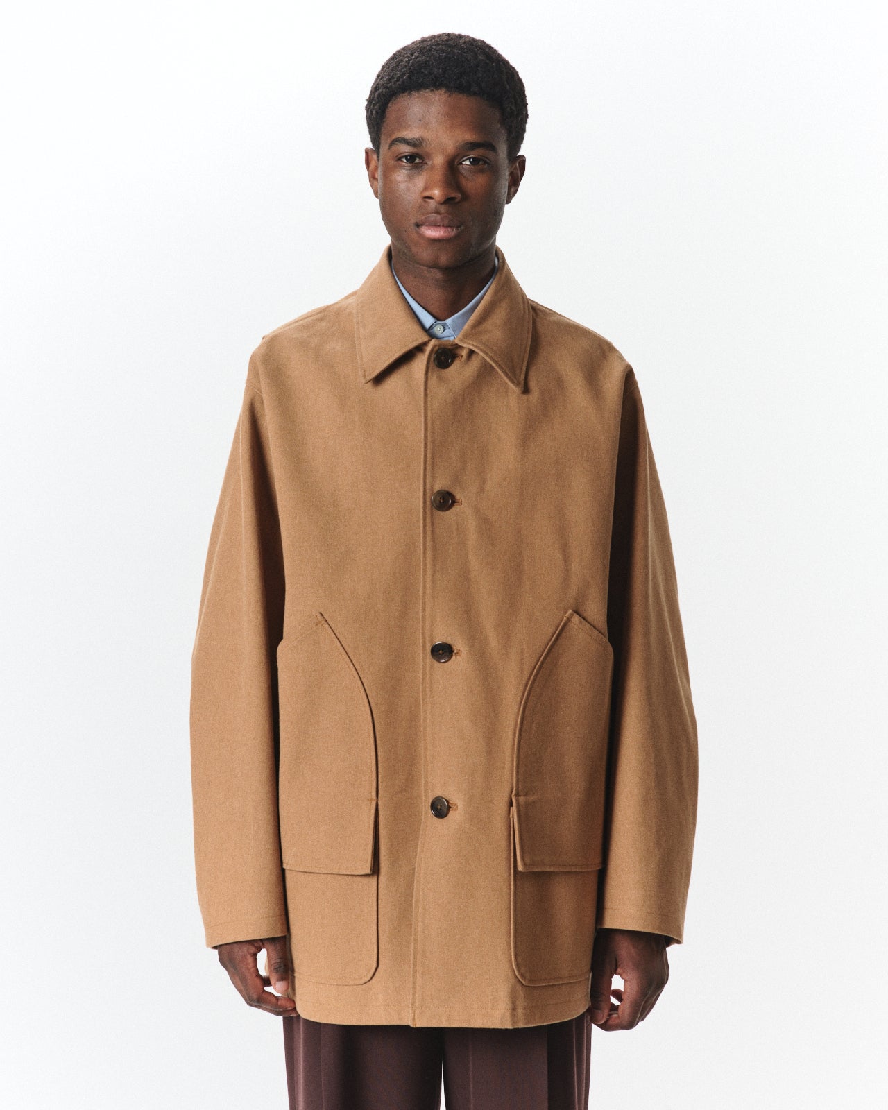 Organic Cotton Duck / Chasseur Jacket, Natural Brown