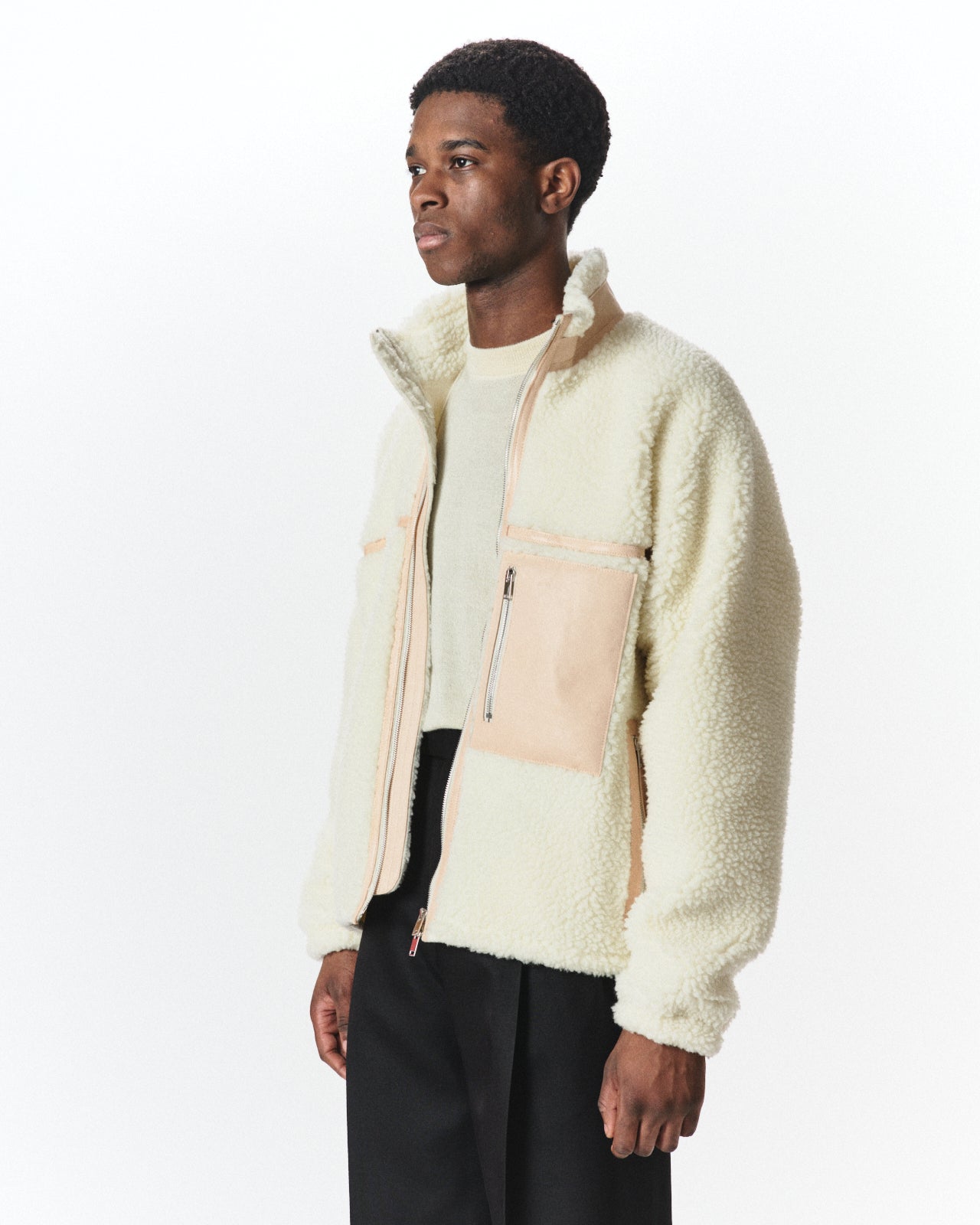ロッキーメリノシープボア / レトロカーディガン, Off White