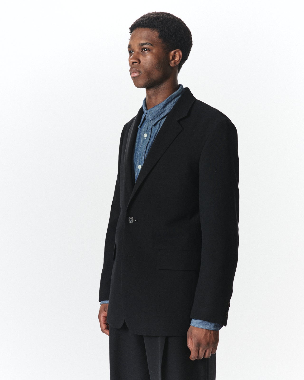 Organic Wool Survival Cloth / Sports Coat, Black