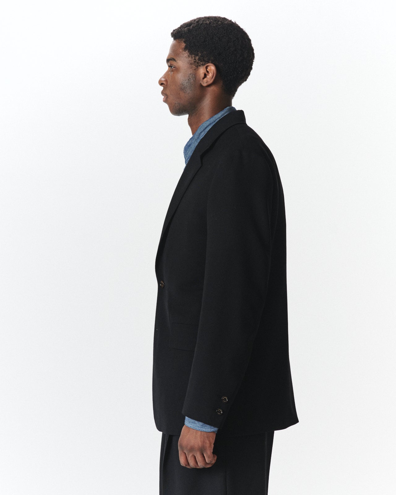 Organic Wool Survival Cloth / Sports Coat, Black