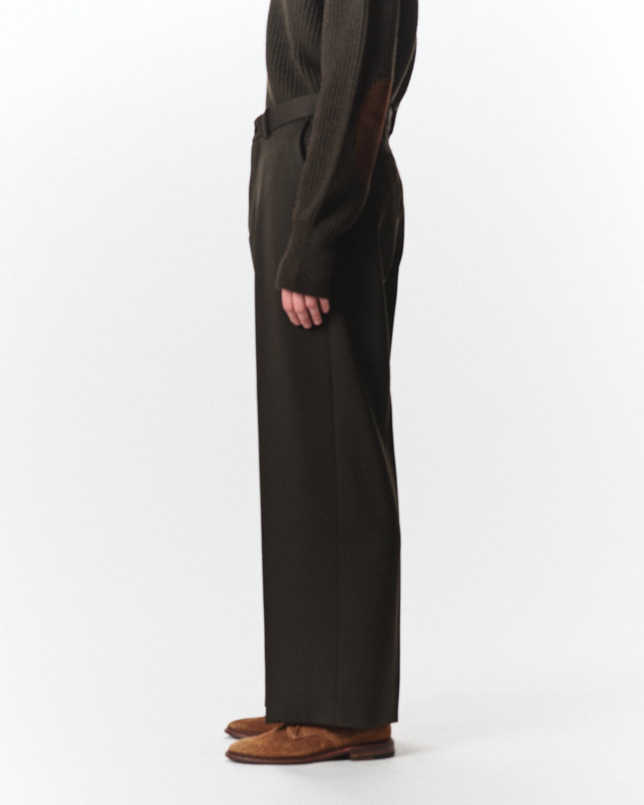 ポロワースタキシードクロス / フラットフロントワイドトラウザーズ, Dark Olive