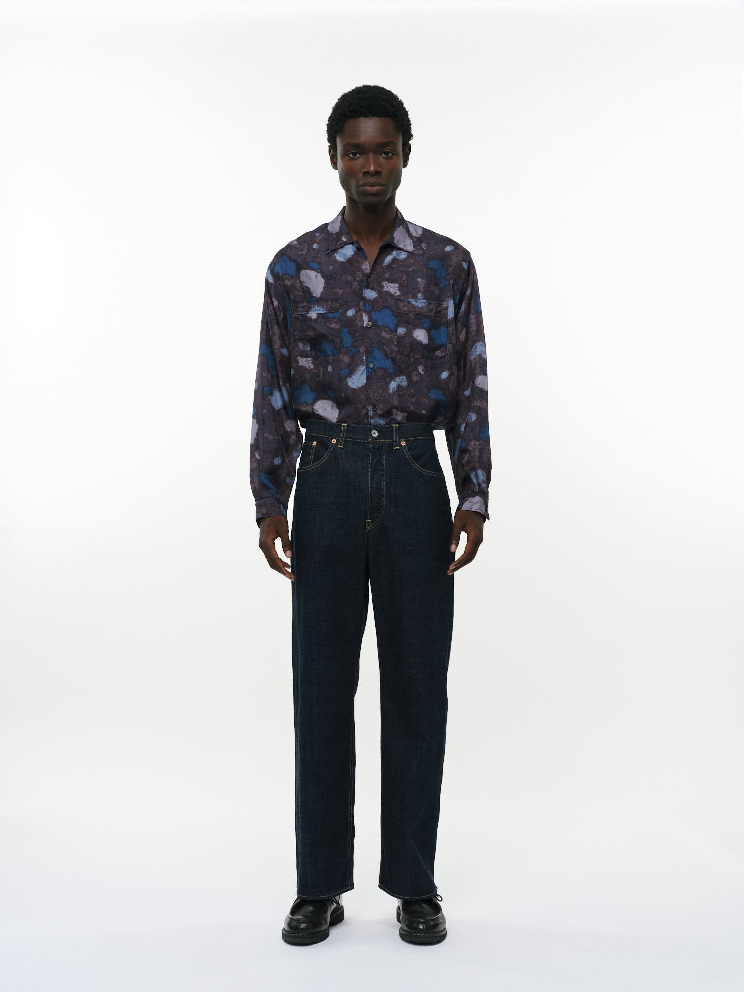 オーガニックコットン13.5ozセルビッチデニム / クリーンシリンダーフィットジーンズ, Indigo O.W