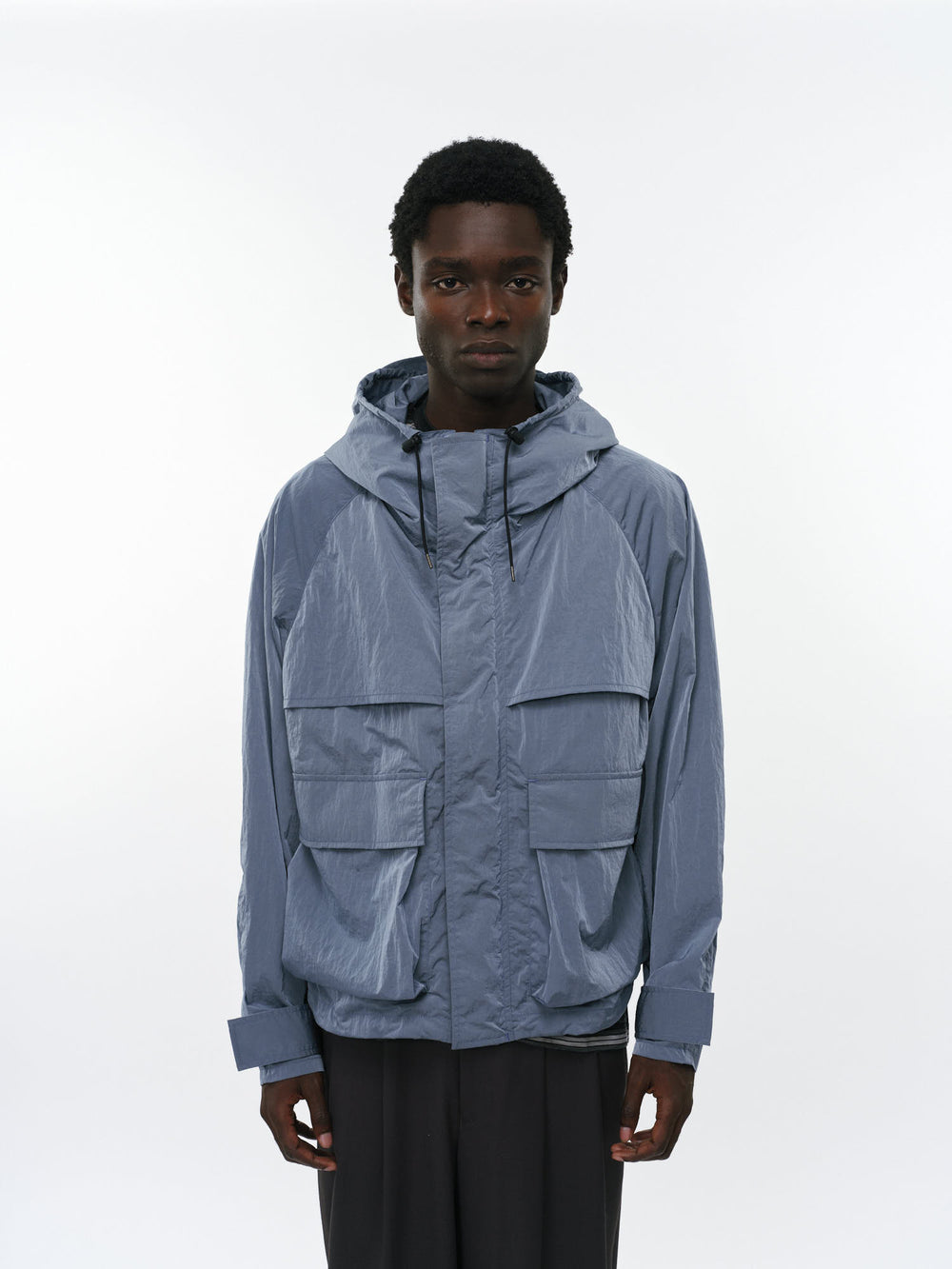 リサイクルナイロンシャンブレータフタ / フィールドパーカー, Light Blue