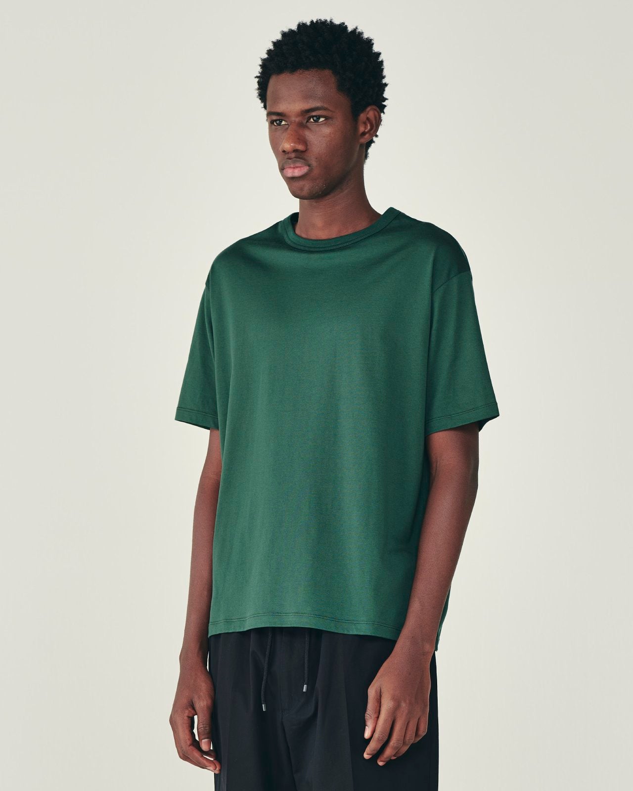 オーガニックGIZA70/2天竺 / ニューリラックスドフィットTee, Dark Slate Green