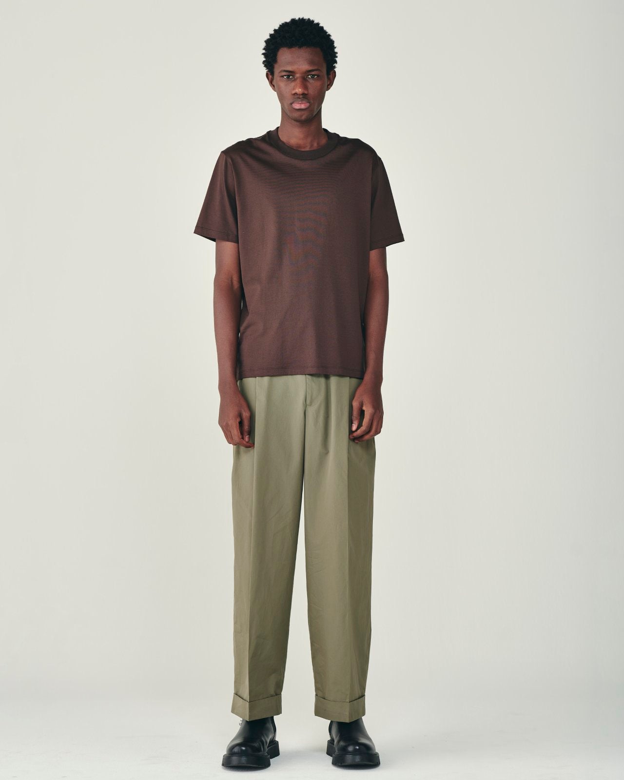 120/2オールウェザークロス	/ ダブルプリーテッドセミイージートラウザーズ, Sage Green