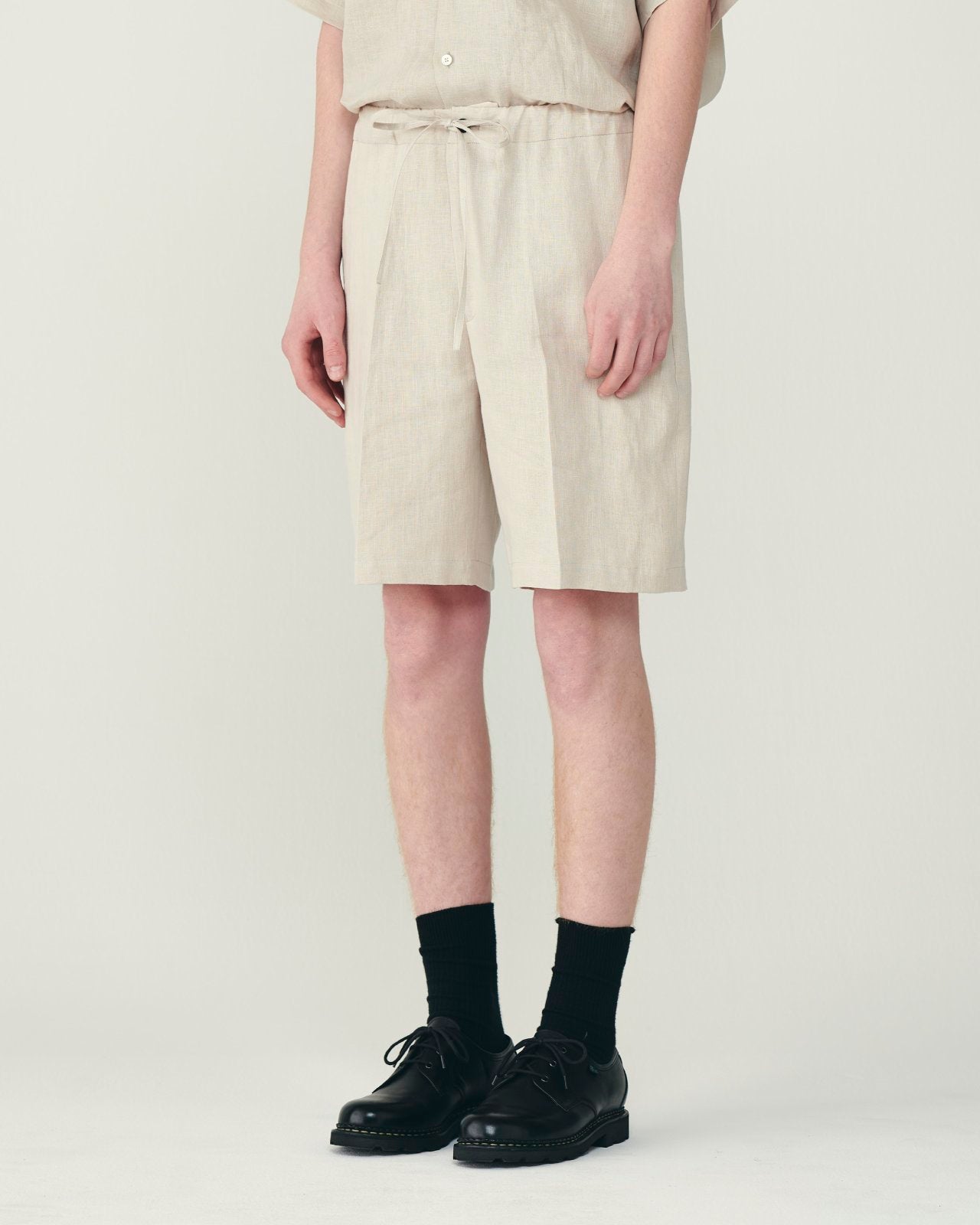 ヘンプ細布 / フラットテーパードイージーショーツ, Taupe