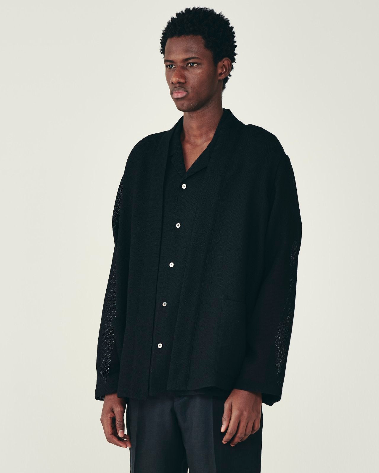 新品未使用　baybee シャギーカーディガン　ブラック オーガニックウールカラミ / ジャパニーズカーディガン, Black – MARKAWARE