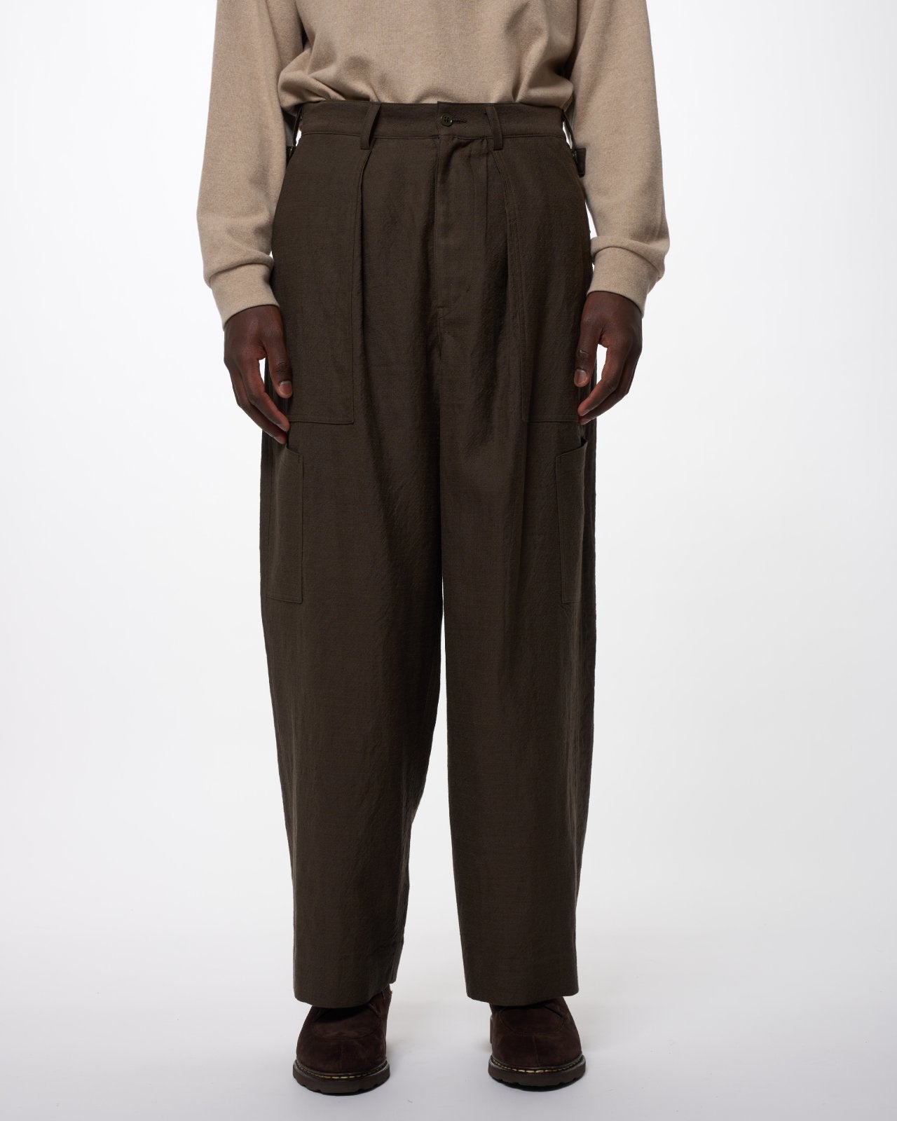 Wool/Linen Moleskin / U.S. Air Force Baker Pants, Olive