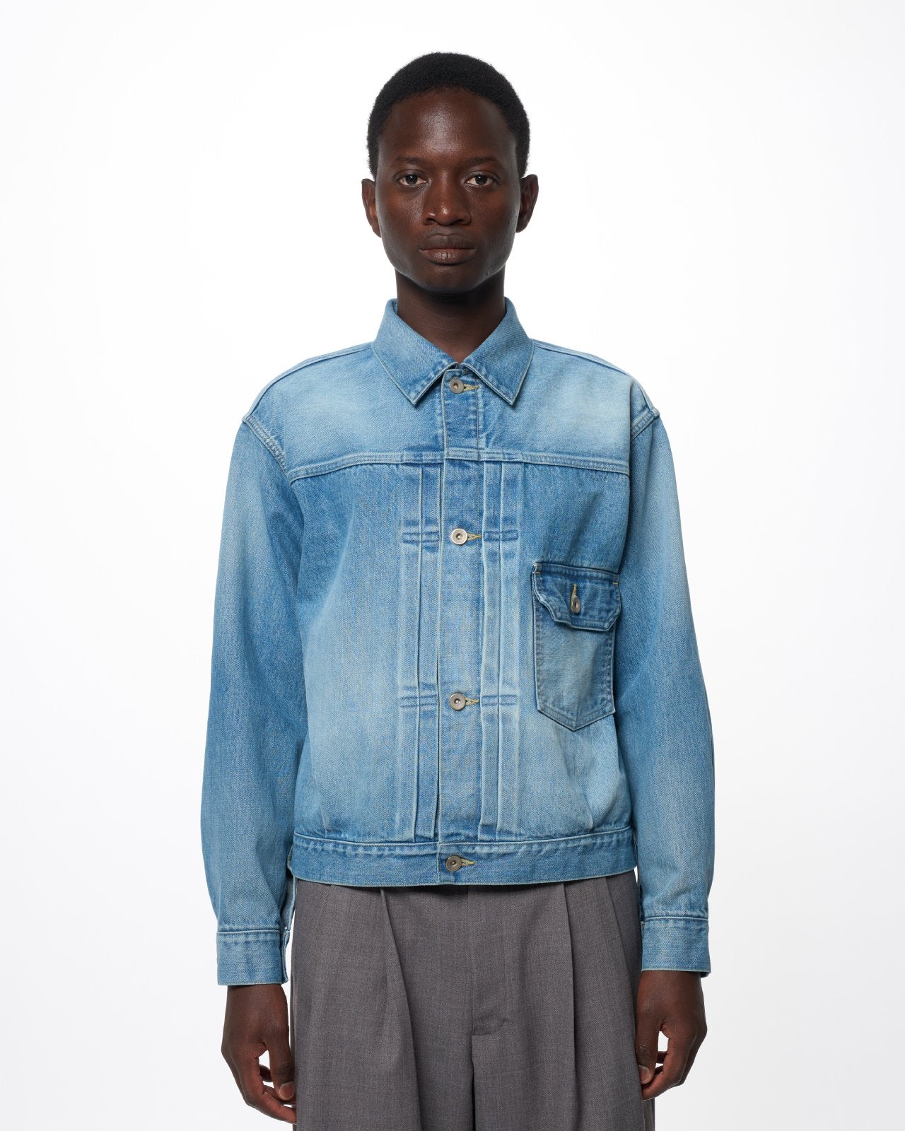 Organic Cotton 13.5oz Selvedge Denim / Type-1 Denim Jacket, Indigo V.W