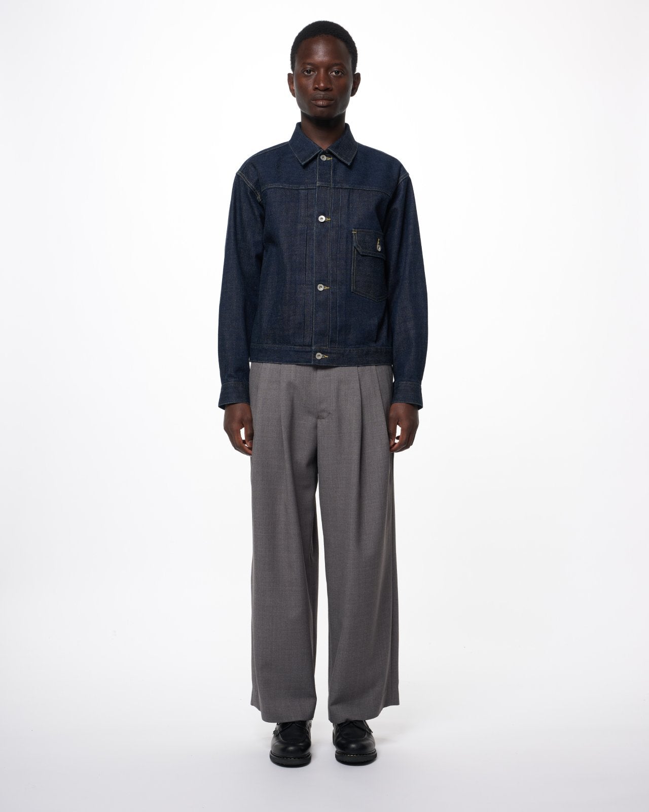 Organic Cotton 13.5oz Selvedge Denim / Type-1 Denim Jacket, Indigo