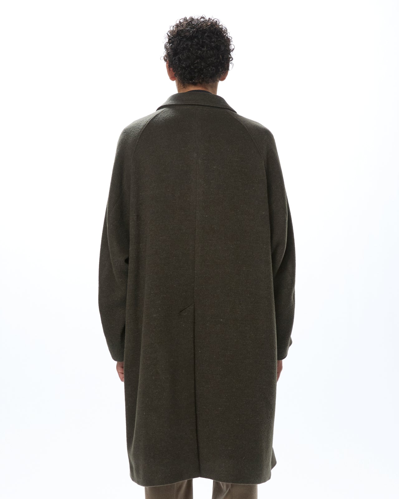 ウールシルクダブルクロス / ウォークアラウンドオーバーコート, Top Olive