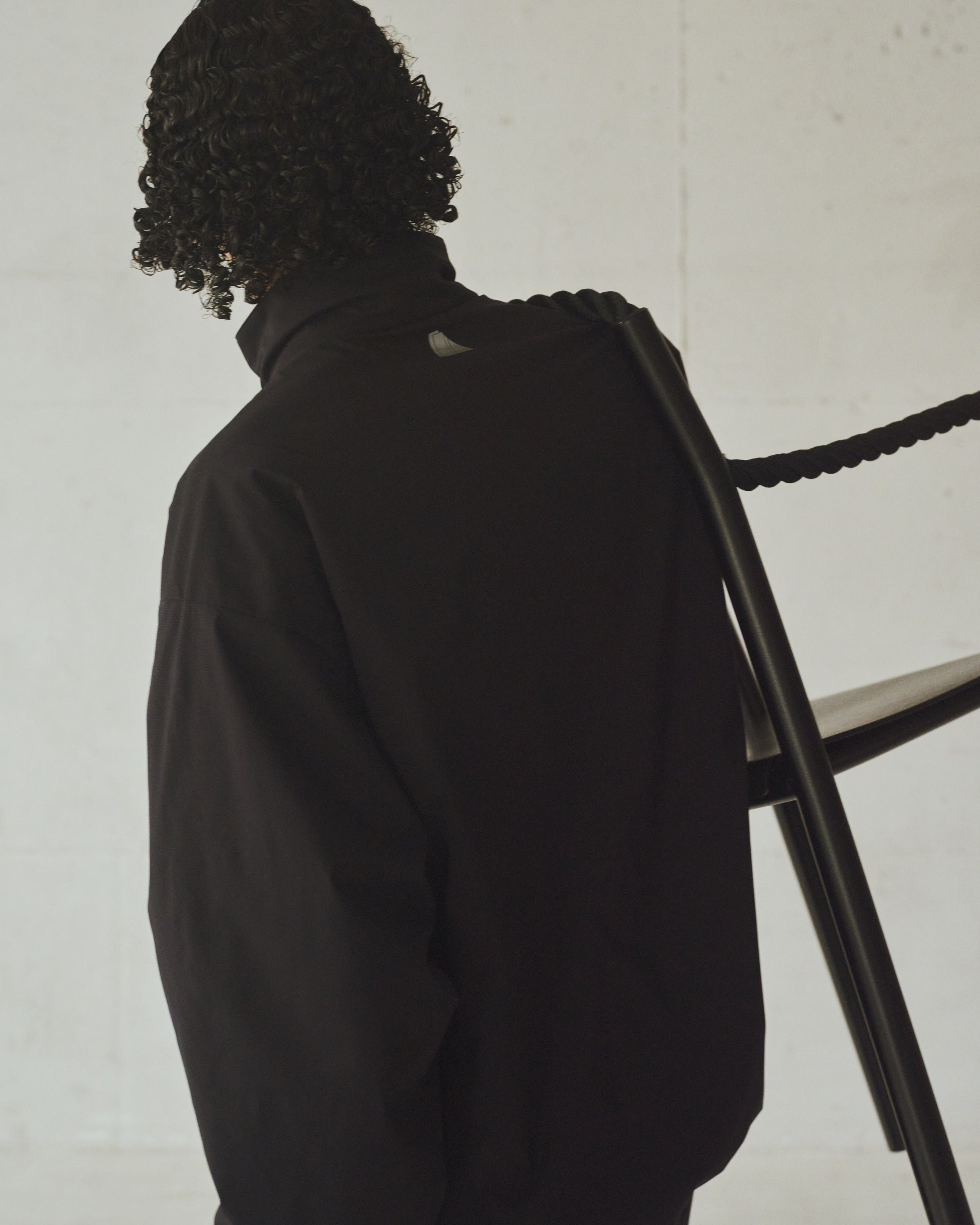 パーテックス3レイヤーナイロンリップストップ / パフドトレーニングジャケット, Black