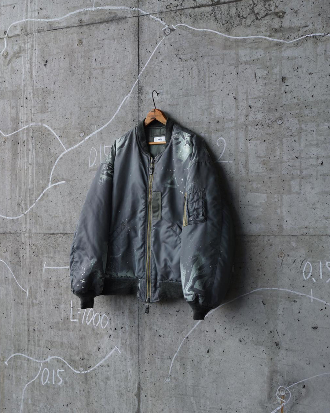 66NYLON TWILL ABSTRACT MOD. MA-1, Sage Green