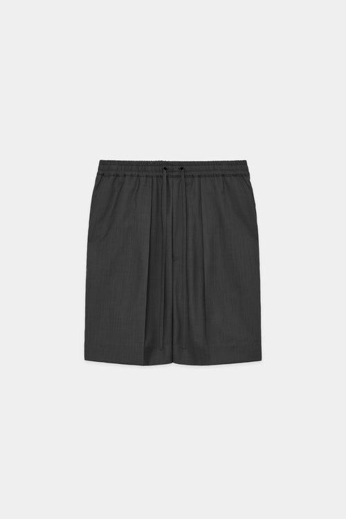 SUPER 120'S WOOL TROPICAL CLASSIC FIT EASY SHORTS, Charcoal
