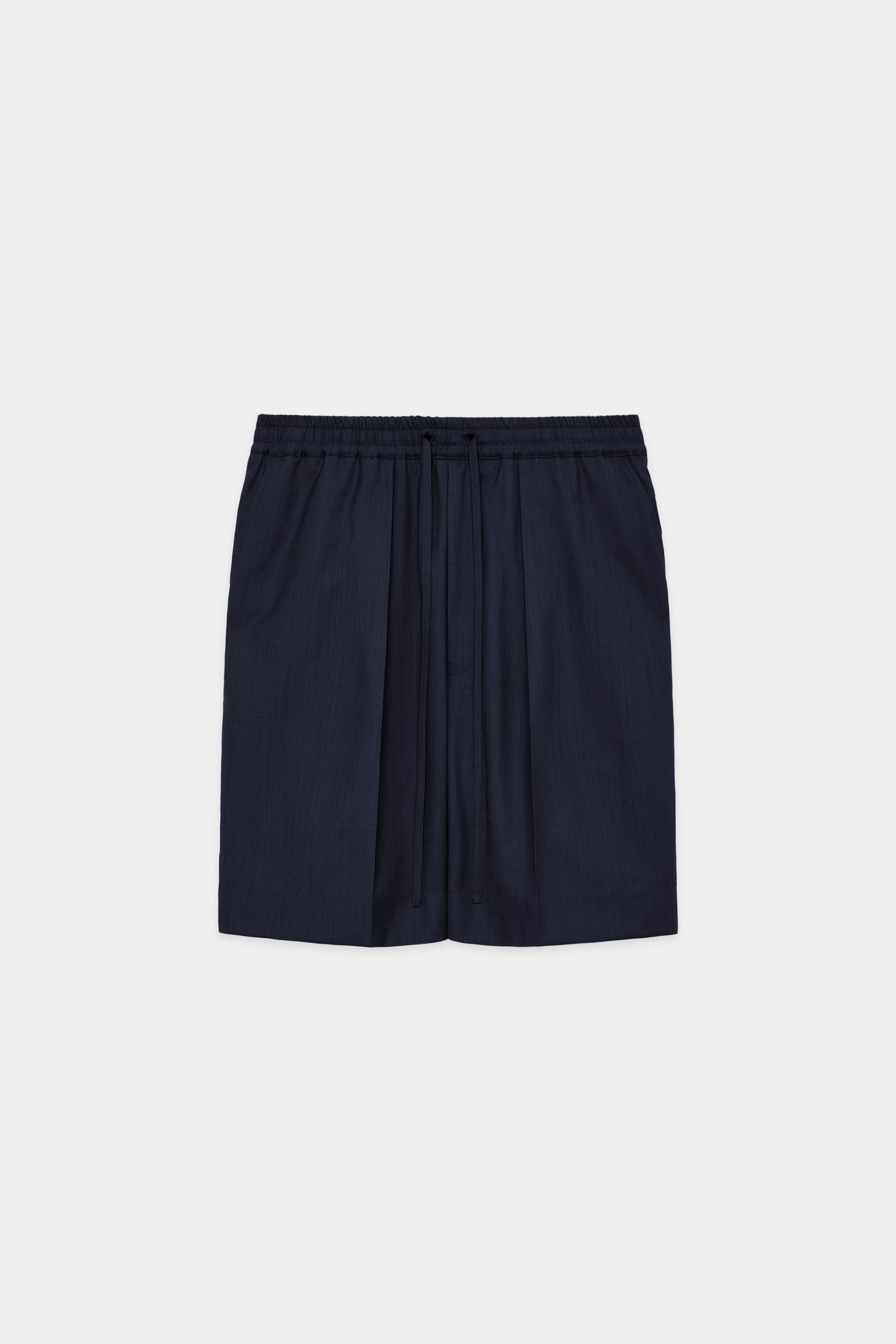 SUPER 120'S WOOL TROPICAL CLASSIC FIT EASY SHORTS, Navy