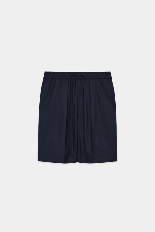 SUPER 120'S WOOL TROPICAL CLASSIC FIT EASY SHORTS, Navy