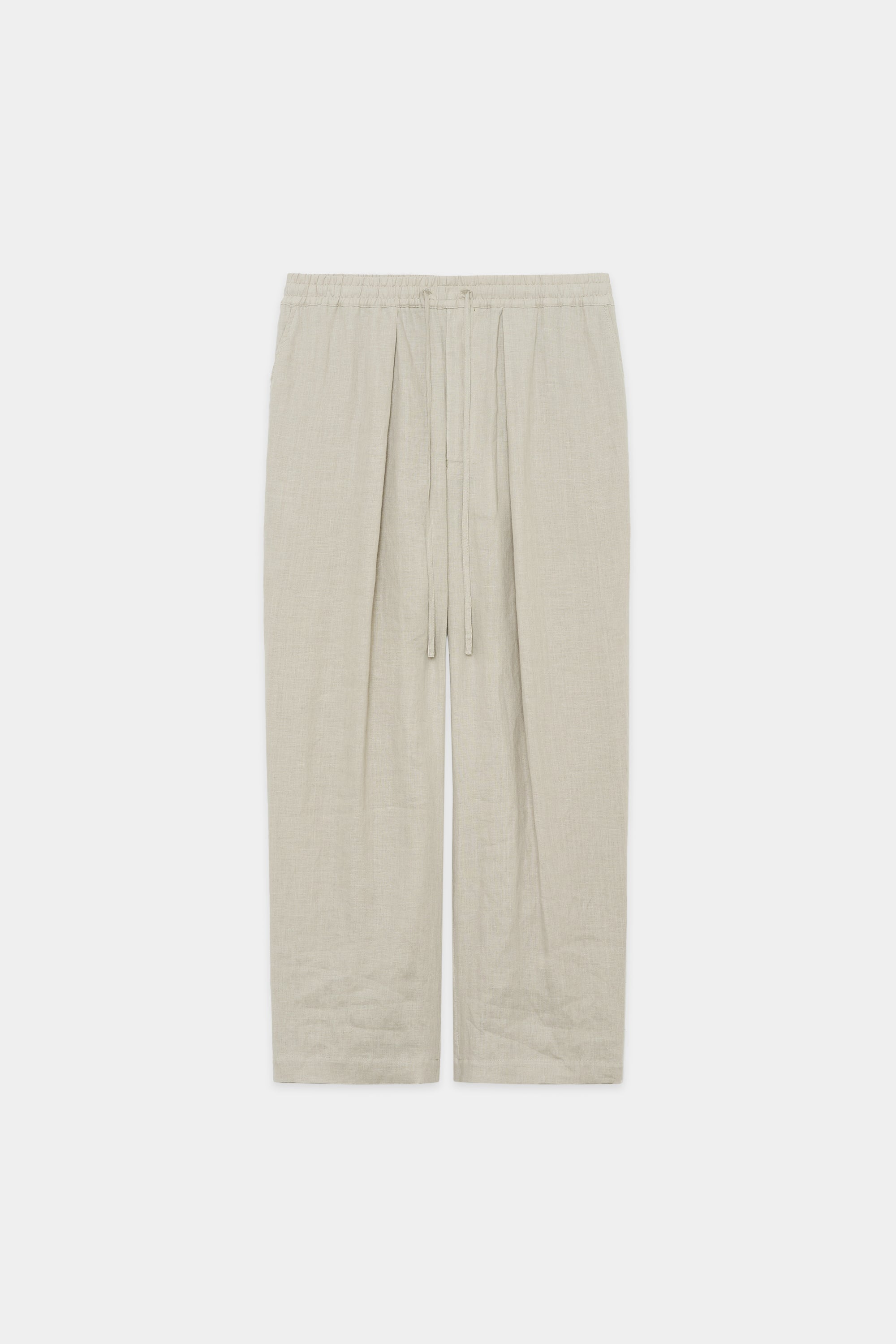 HEMP SHIRTING CLASSIC FIT EASY PANTS, Taupe