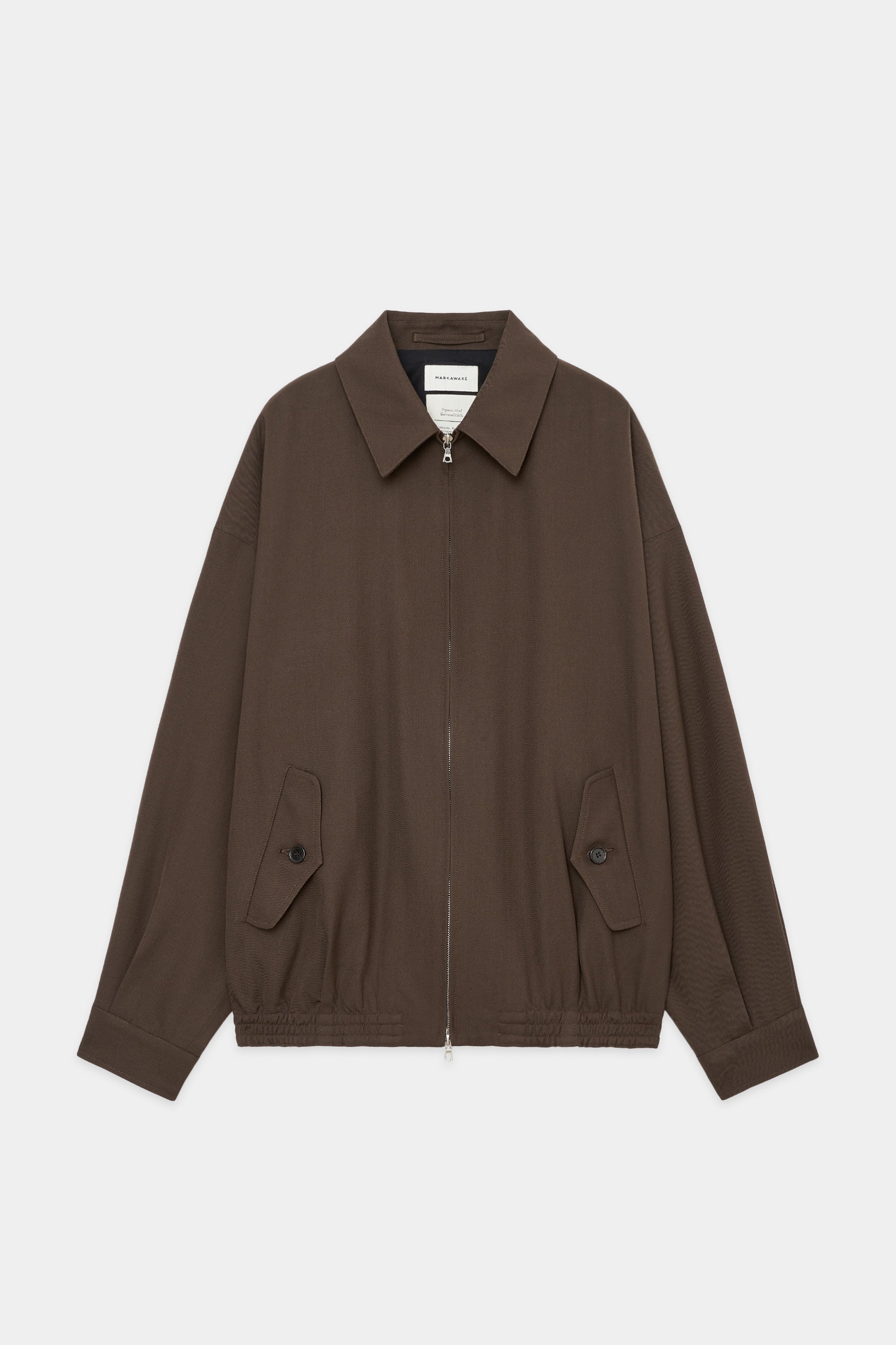 3/60オーガニックウールサバイバルクロス / ワイドスポーツジャケット, Brown Khaki