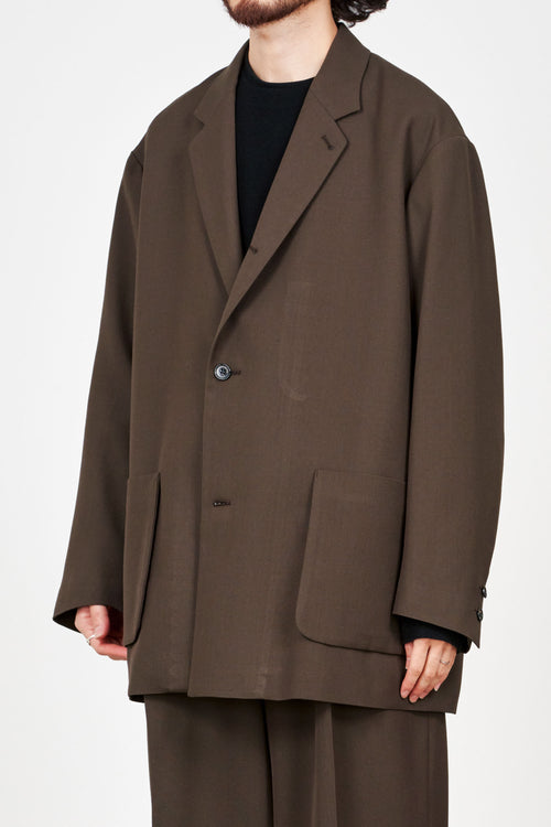 ORGANIC WOOL SURVIVAL CLOTH COMFORT BLAZER, Brown Khaki