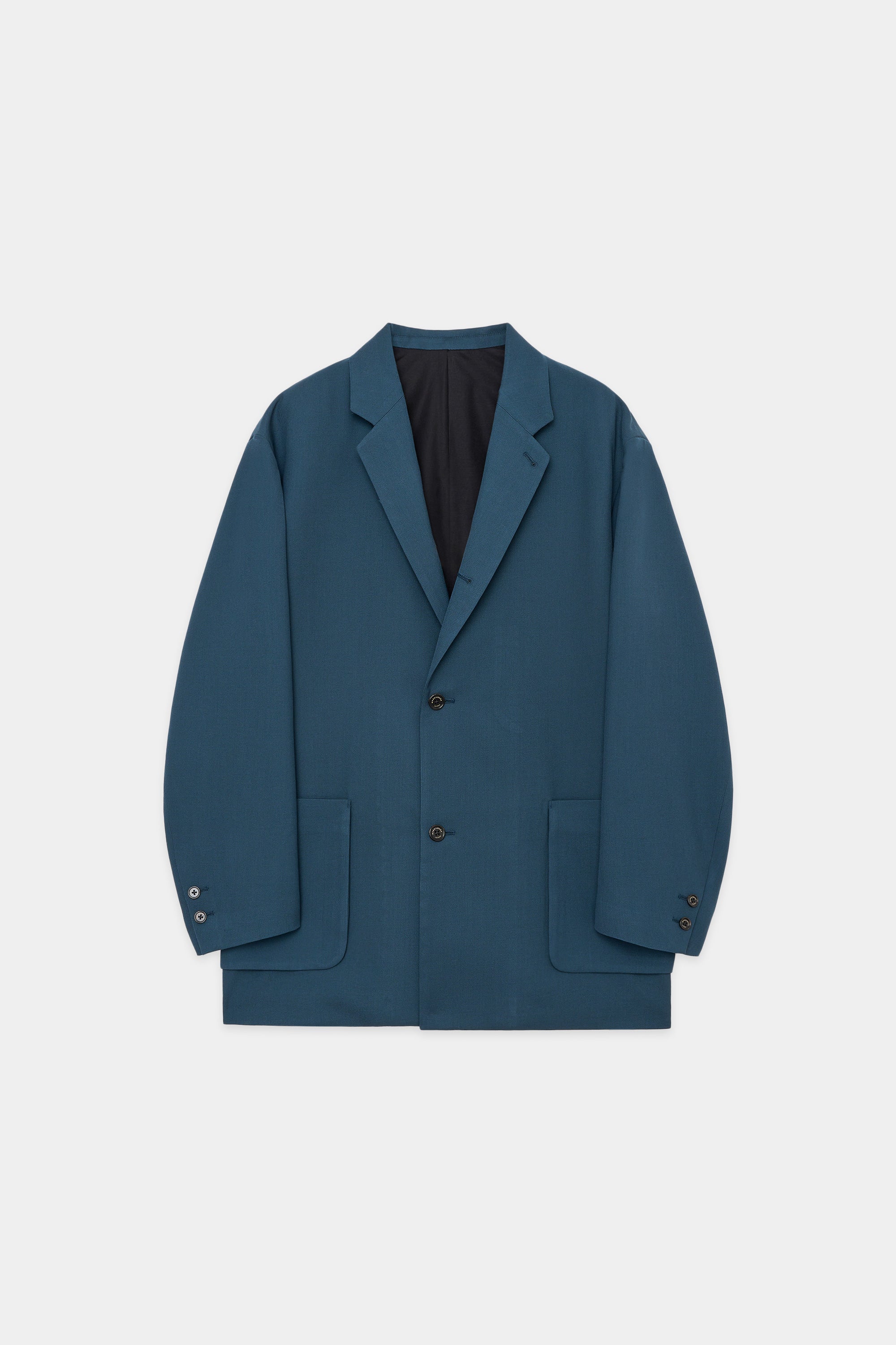 ORGANIC WOOL SURVIVAL CLOTH COMFORT BLAZER, Dark Turquoise – MARKAWARE