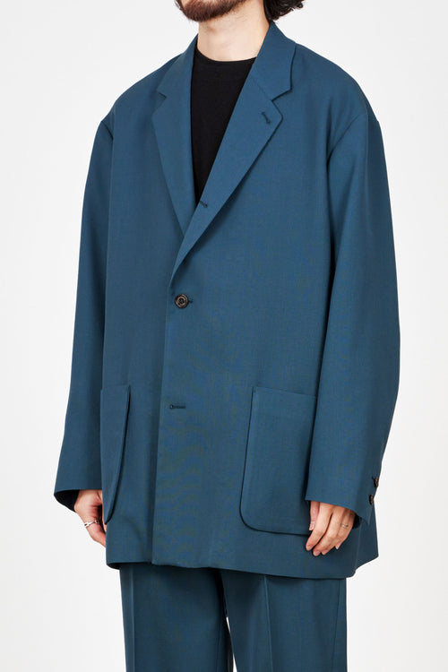 ORGANIC WOOL SURVIVAL CLOTH COMFORT BLAZER, Dark Turquoise