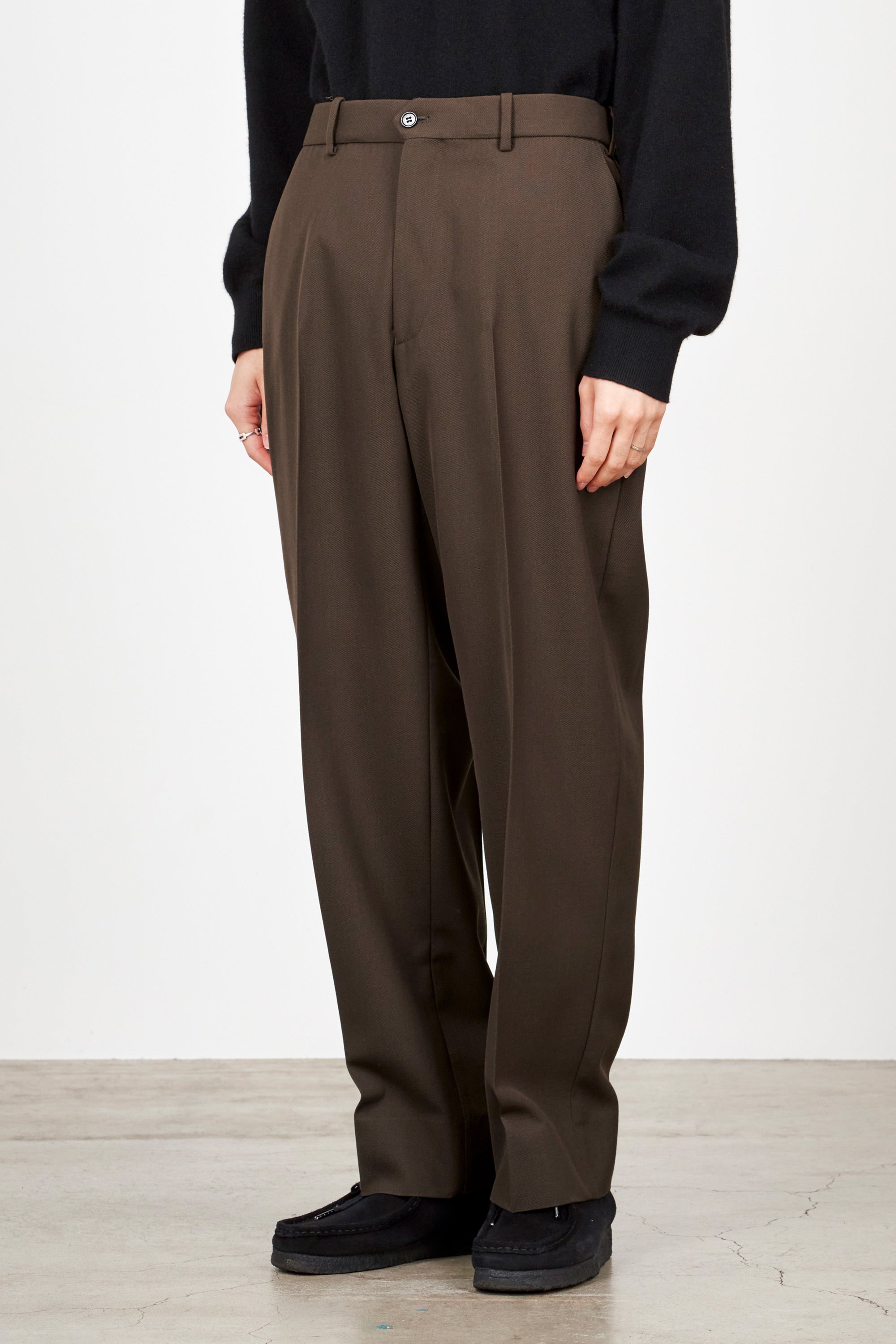 MARKAWARE FLAT FRONT TROUSERS - スラックス